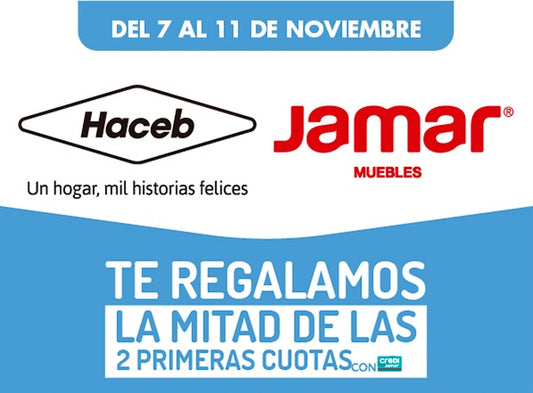 HACEB «TE REGALO LA MITAD DE LAS 2 PRIMERAS CUOTAS» *Prom 2019-11