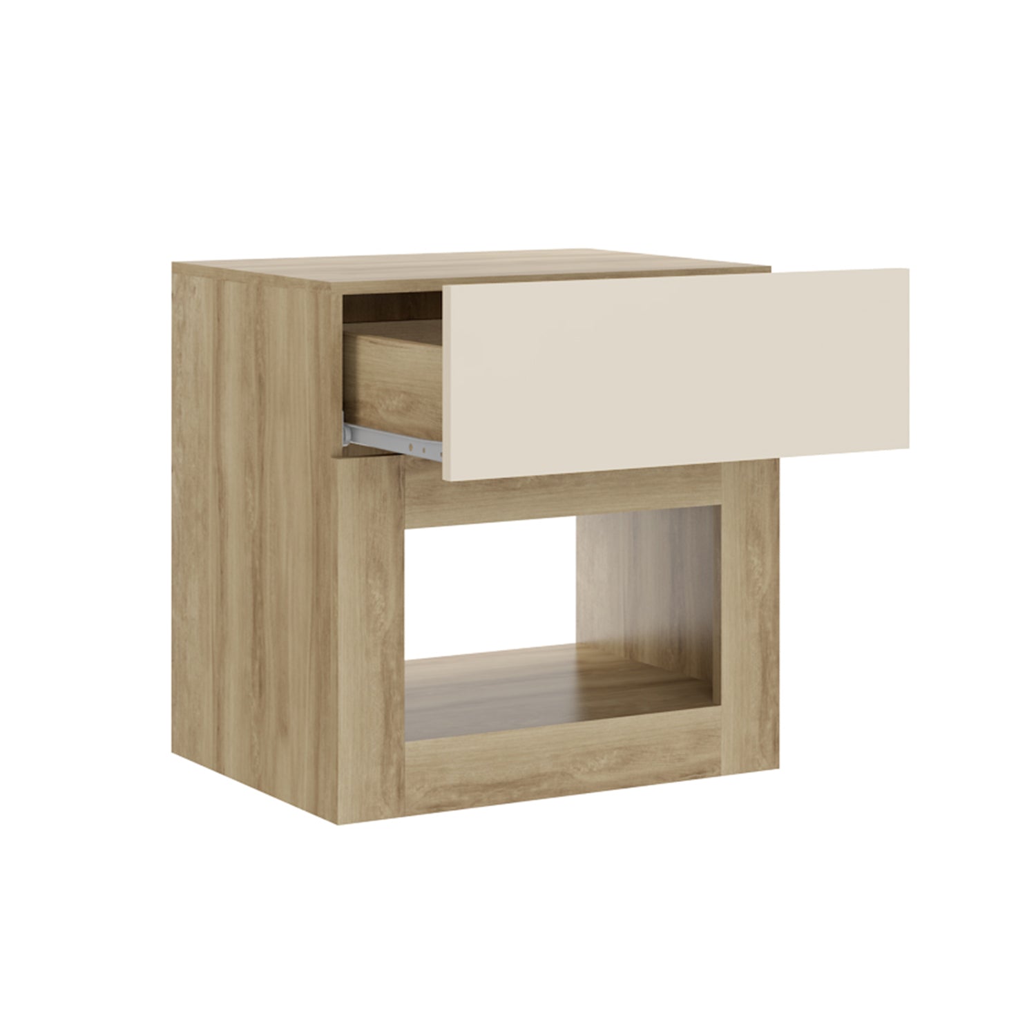 Mesa de Noche Broadway Natural, Off White