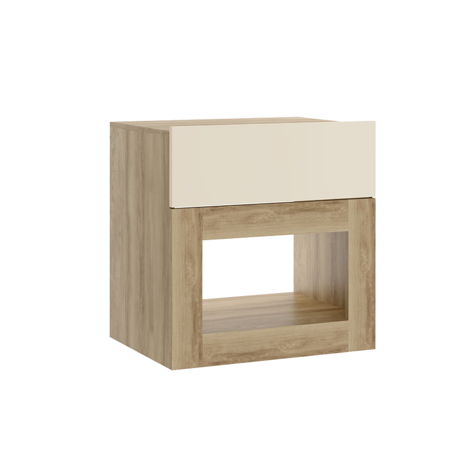 Mesa de Noche Broadway Natural, Off White