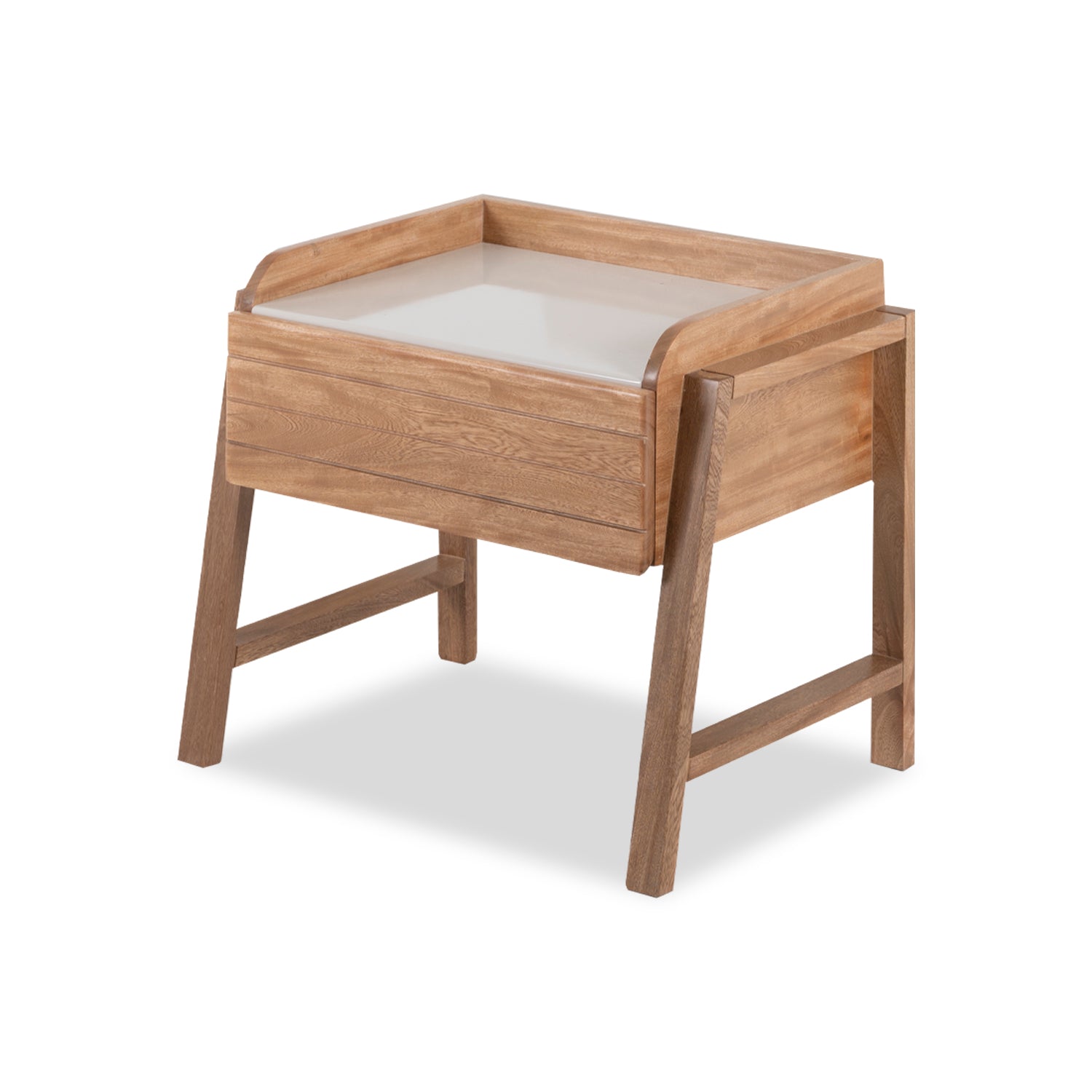 Mesa de Noche Alky Off White, Natural