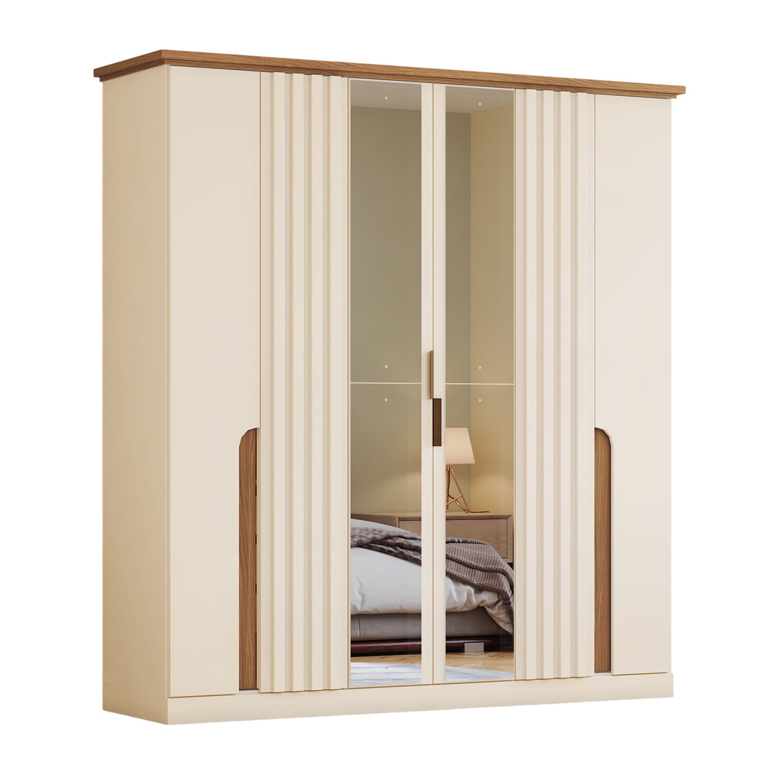 Closet Toby 187X200X52 Off White, Natural