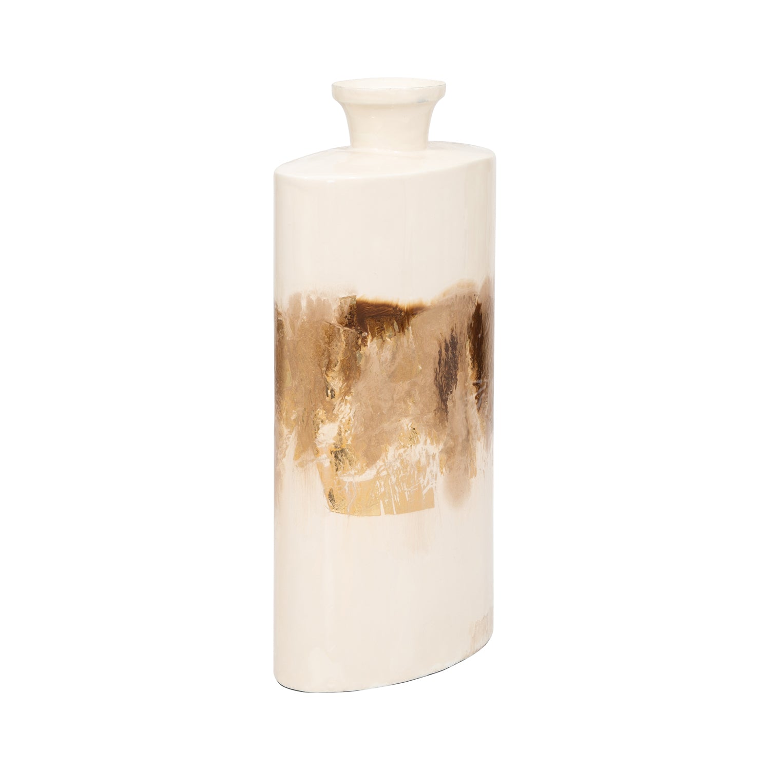 Jarron 38X20  Dorado Perla