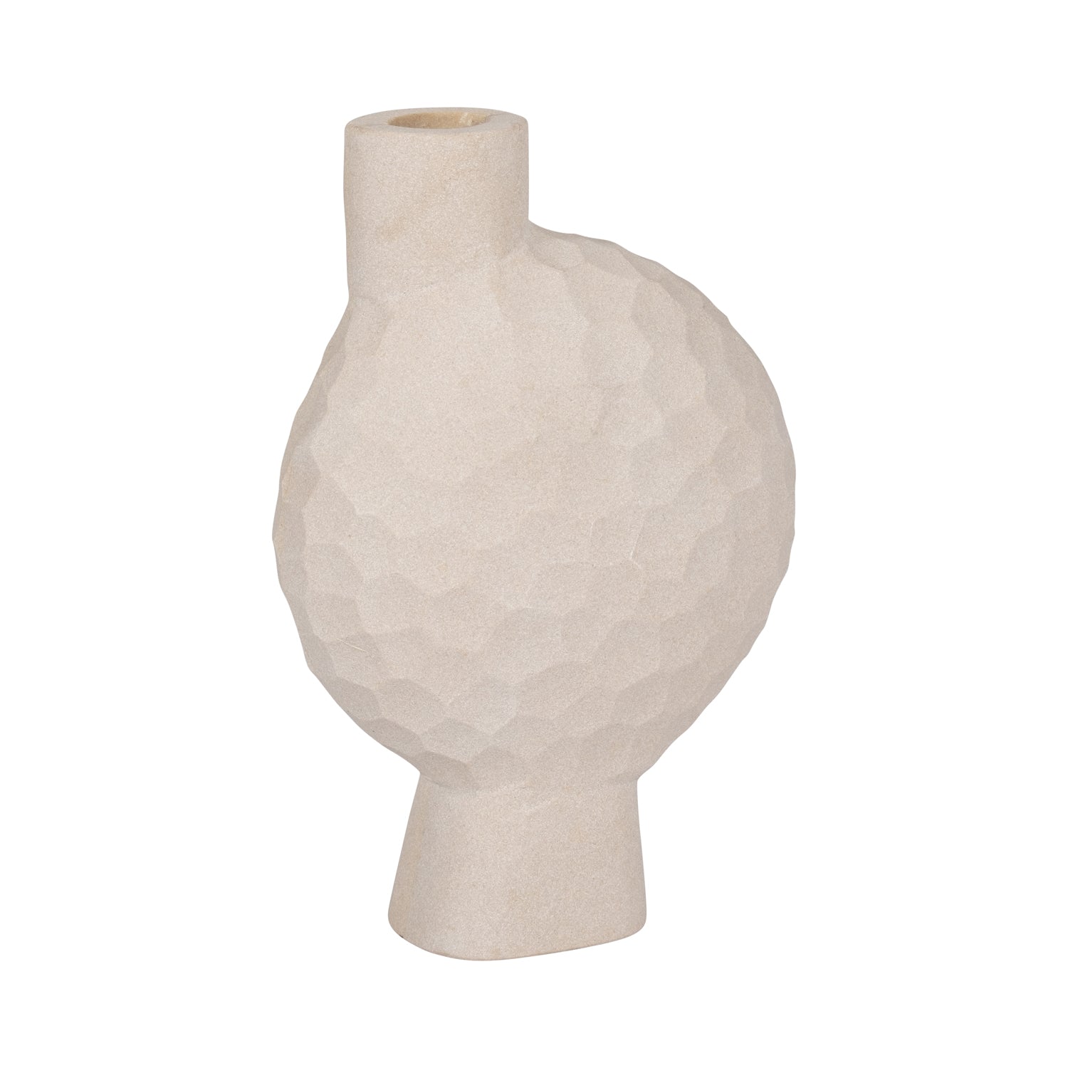 Jarron 23X15  Beige Martillado