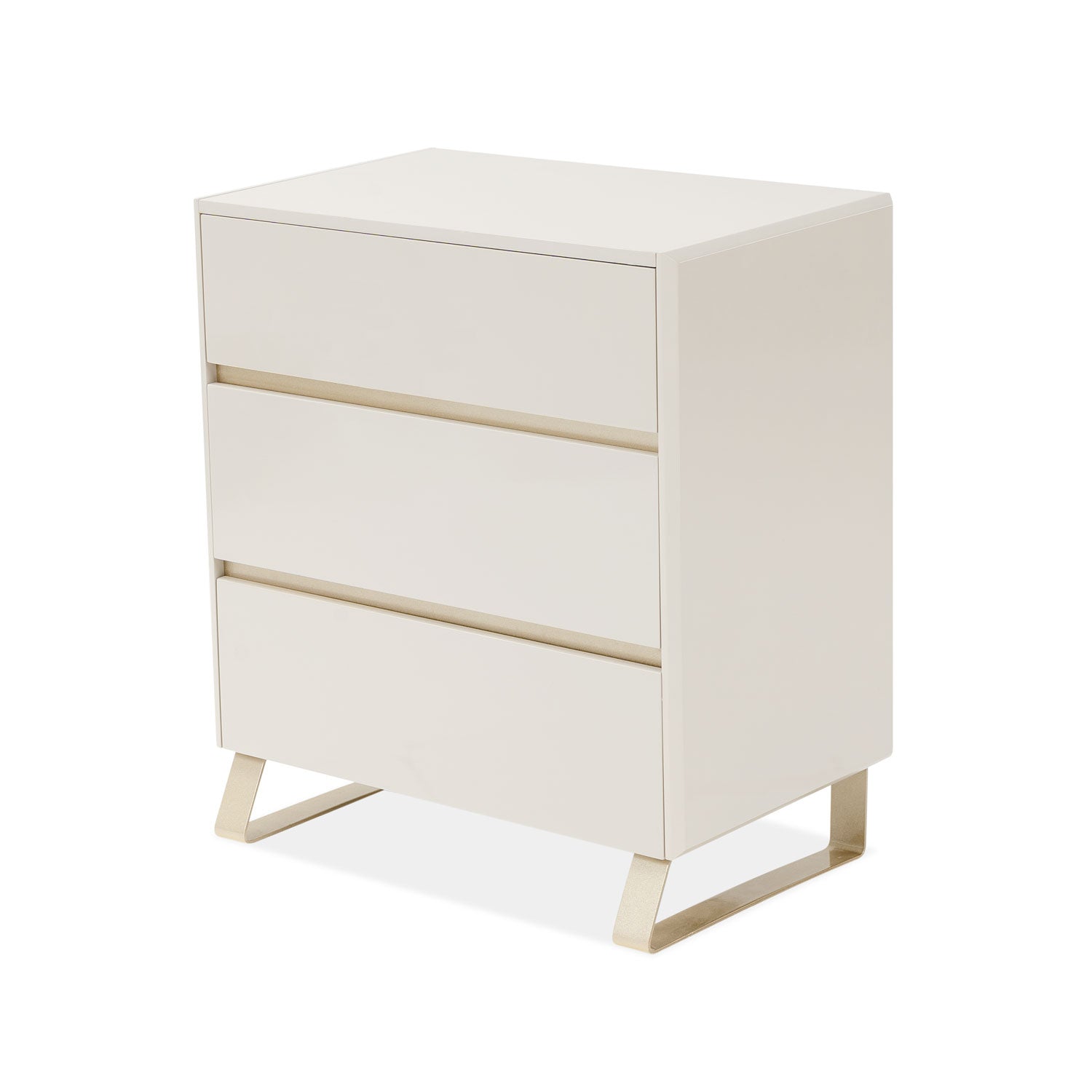 Mesa de Noche Sevilla Greige, Champaña 3 Gavetas