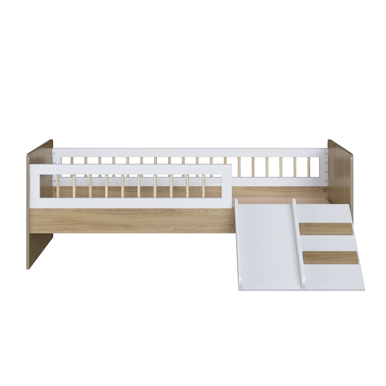 Cama Infantil 0.90 Alexa Natural, Blanco