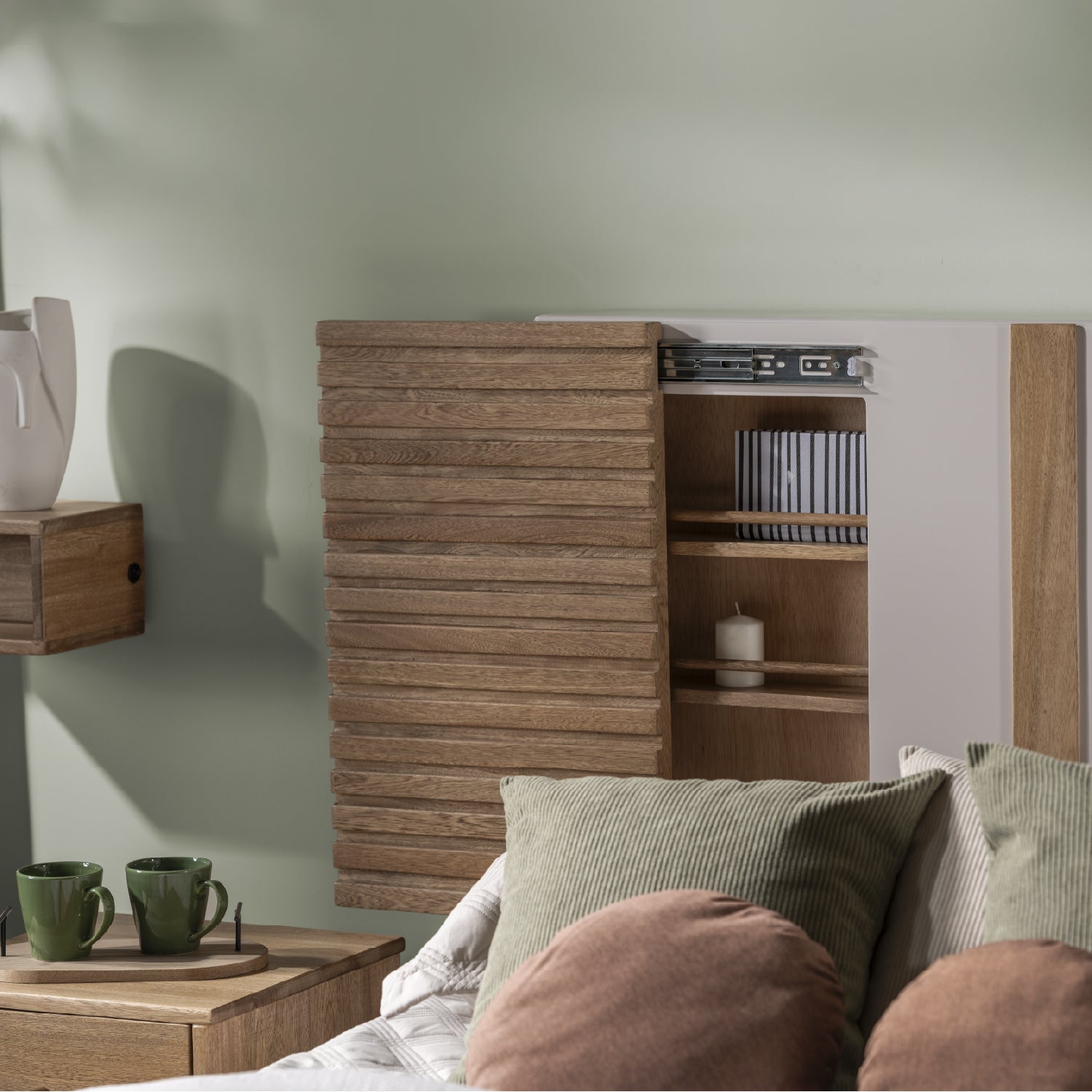 Cama Doble Omega Natural, Greige