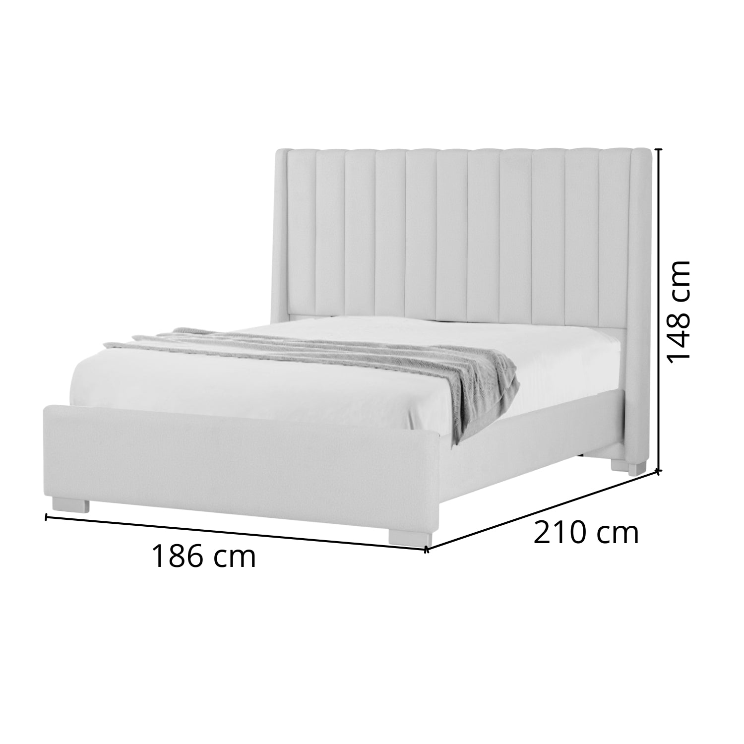 Cama Queen Harrison Crudo, Champaña