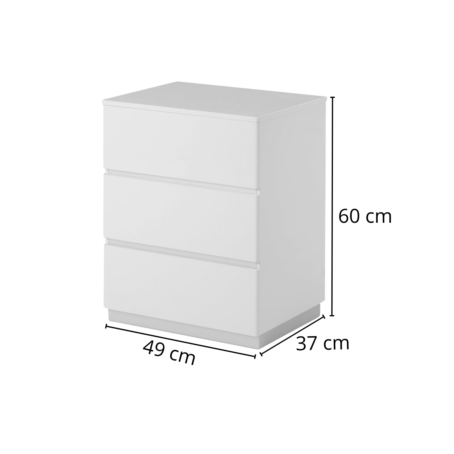 Mesa de Noche Harrison Gris Hielo, Champaña