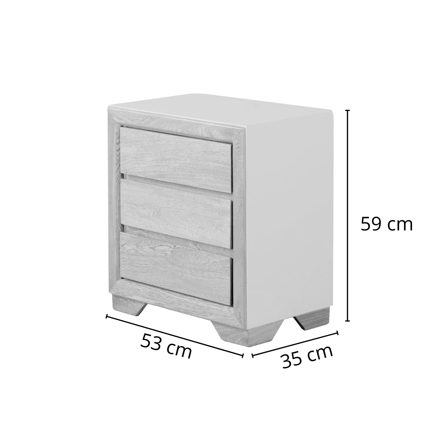 Mesa de Noche Marriot Natural, Off White