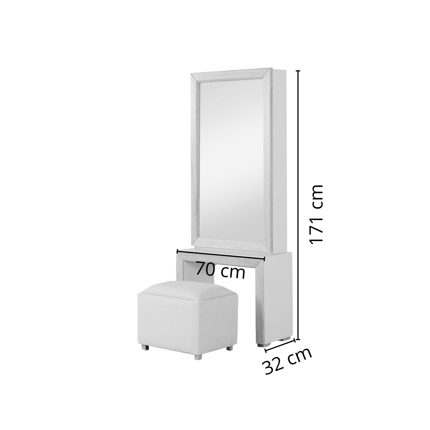 Tocador Marriot Natural, Off White