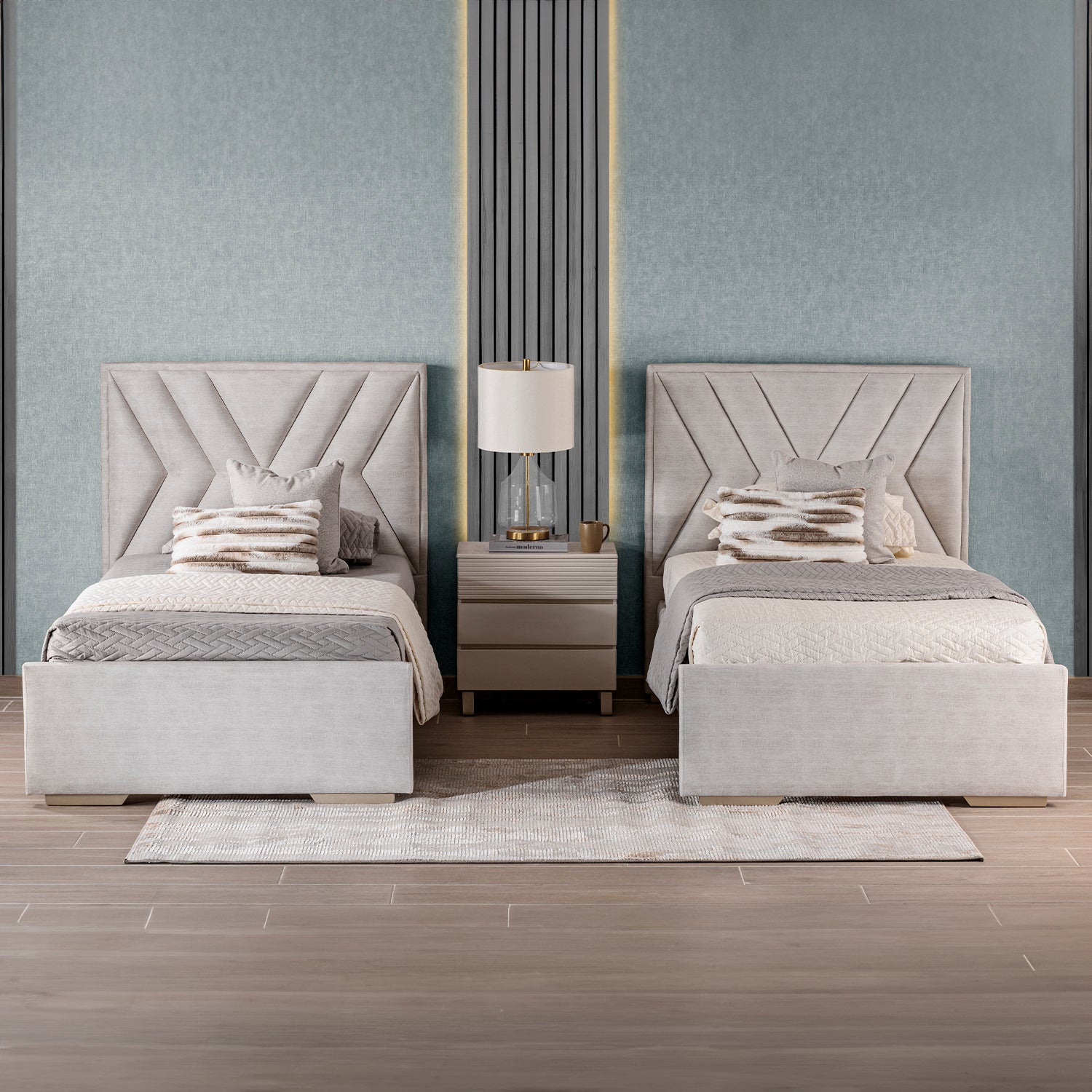 Cama 1.00 Vallarta Lino Marfil