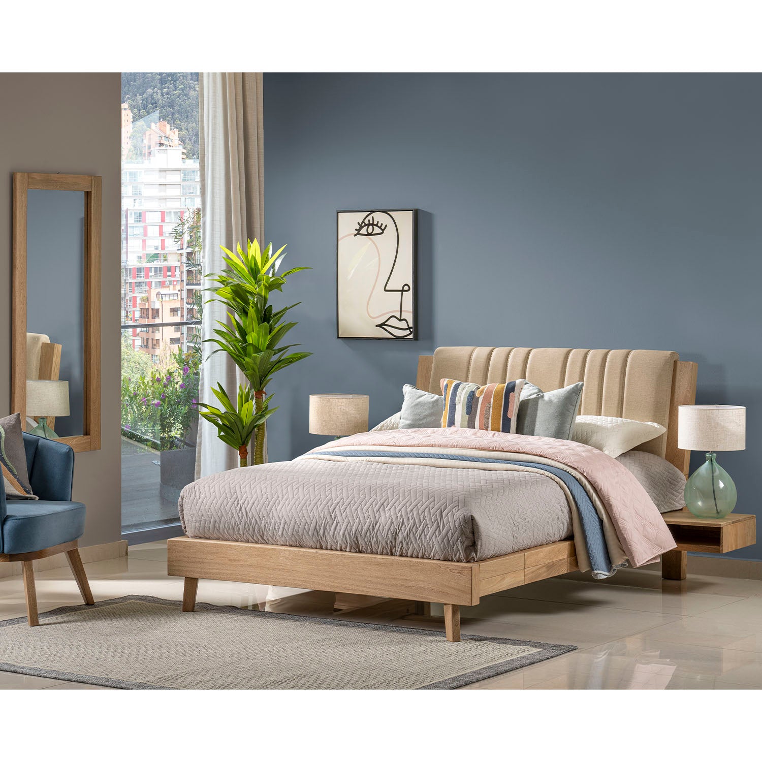 Alcoba Queen Piero Eurolino Marfil, Natural