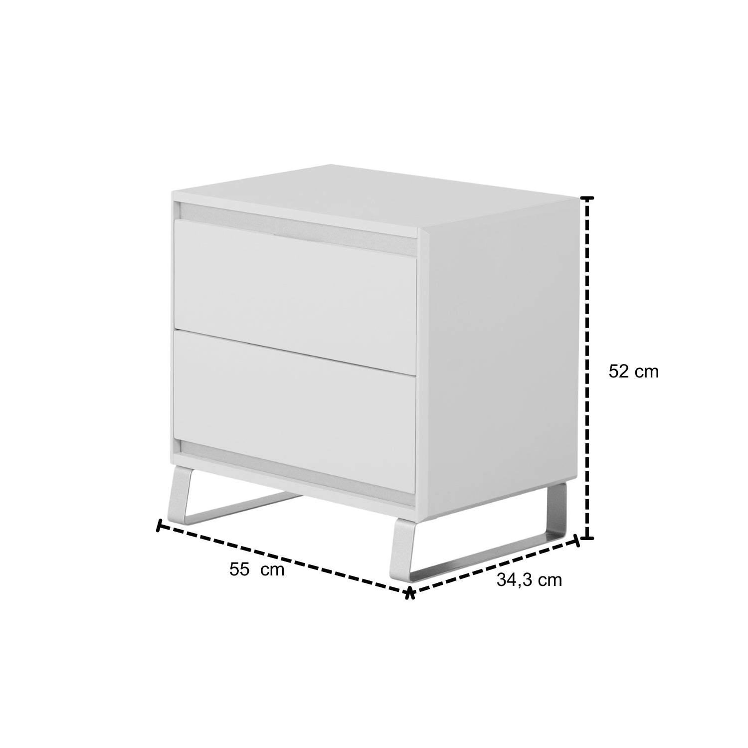 Mesa de Noche Sevilla Greige, Champaña 2 Gavetas