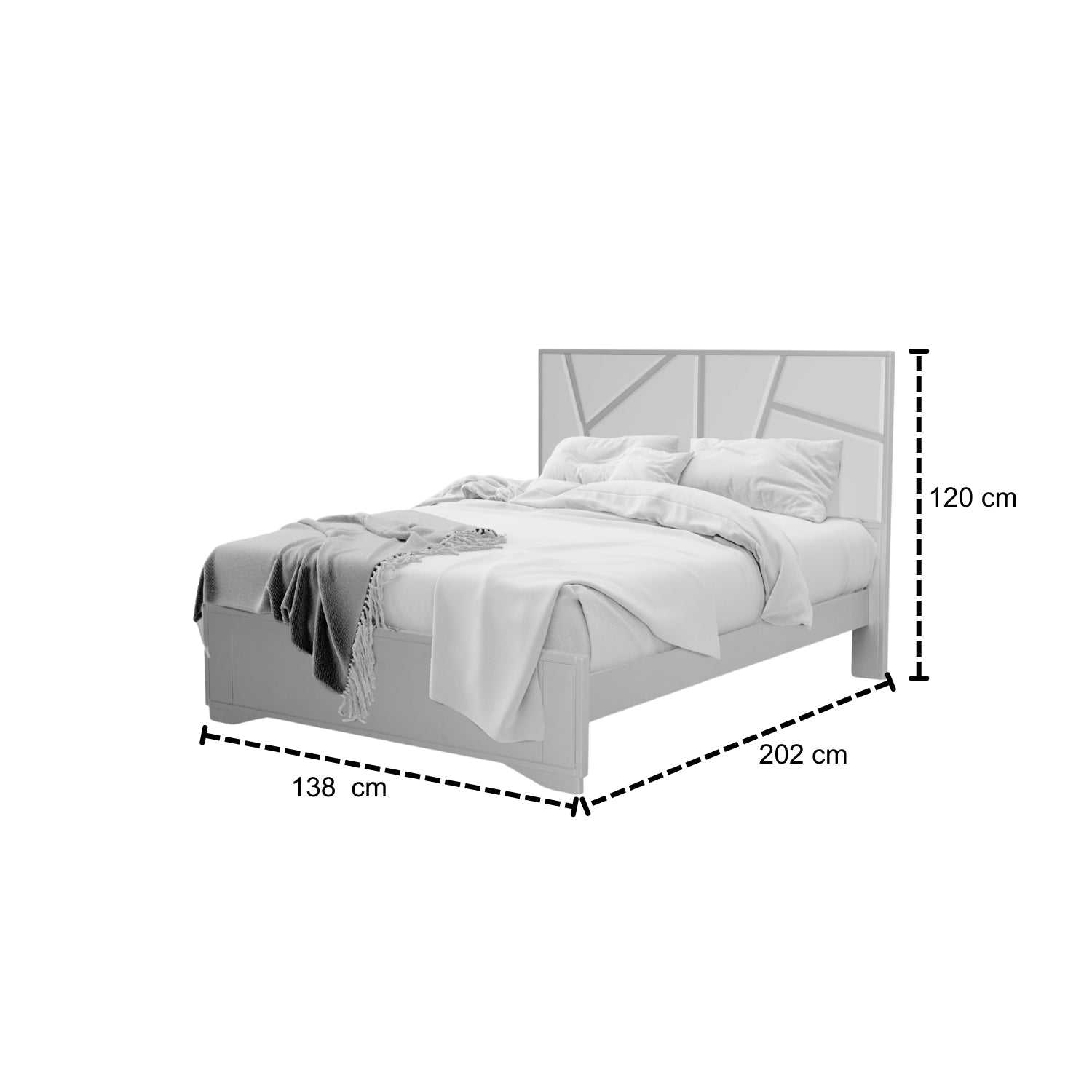 Cama Semi Doble Rosbell Champaña, Off White
