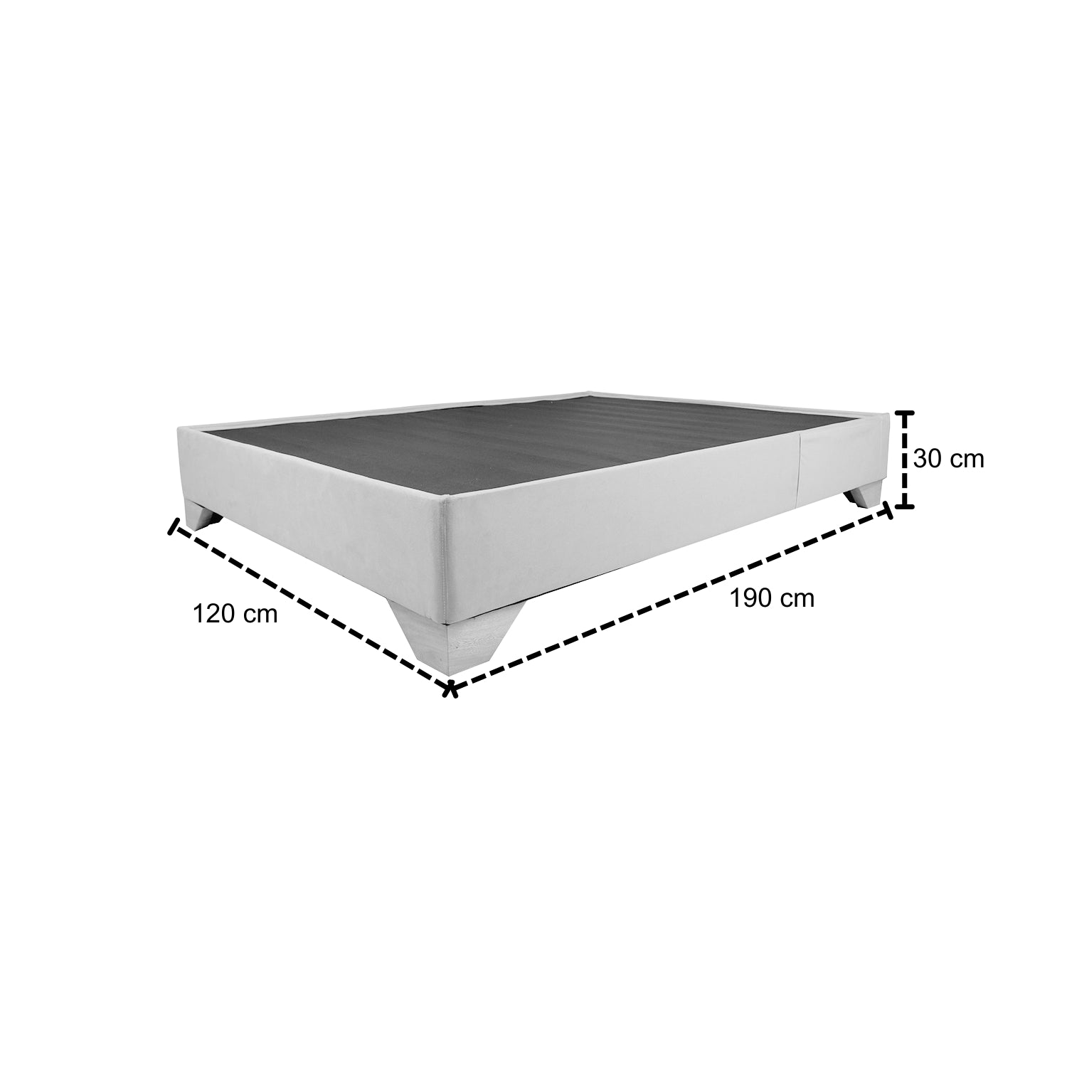 Base Cama Semi Doble Dalton Gris