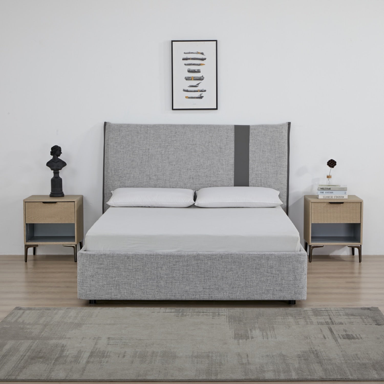 Cama Doble Gales Gris