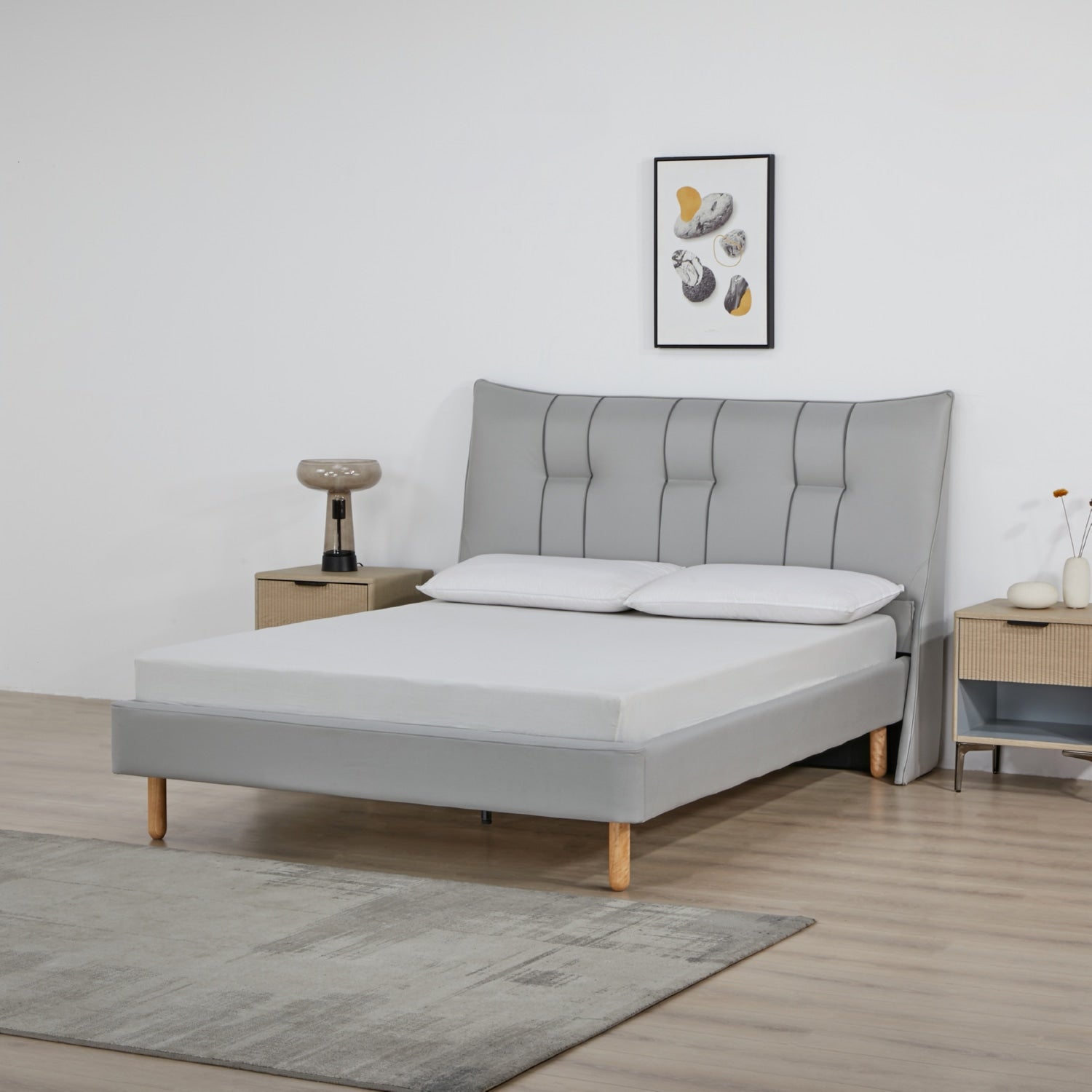 Cama Doble Kenzo Plomo