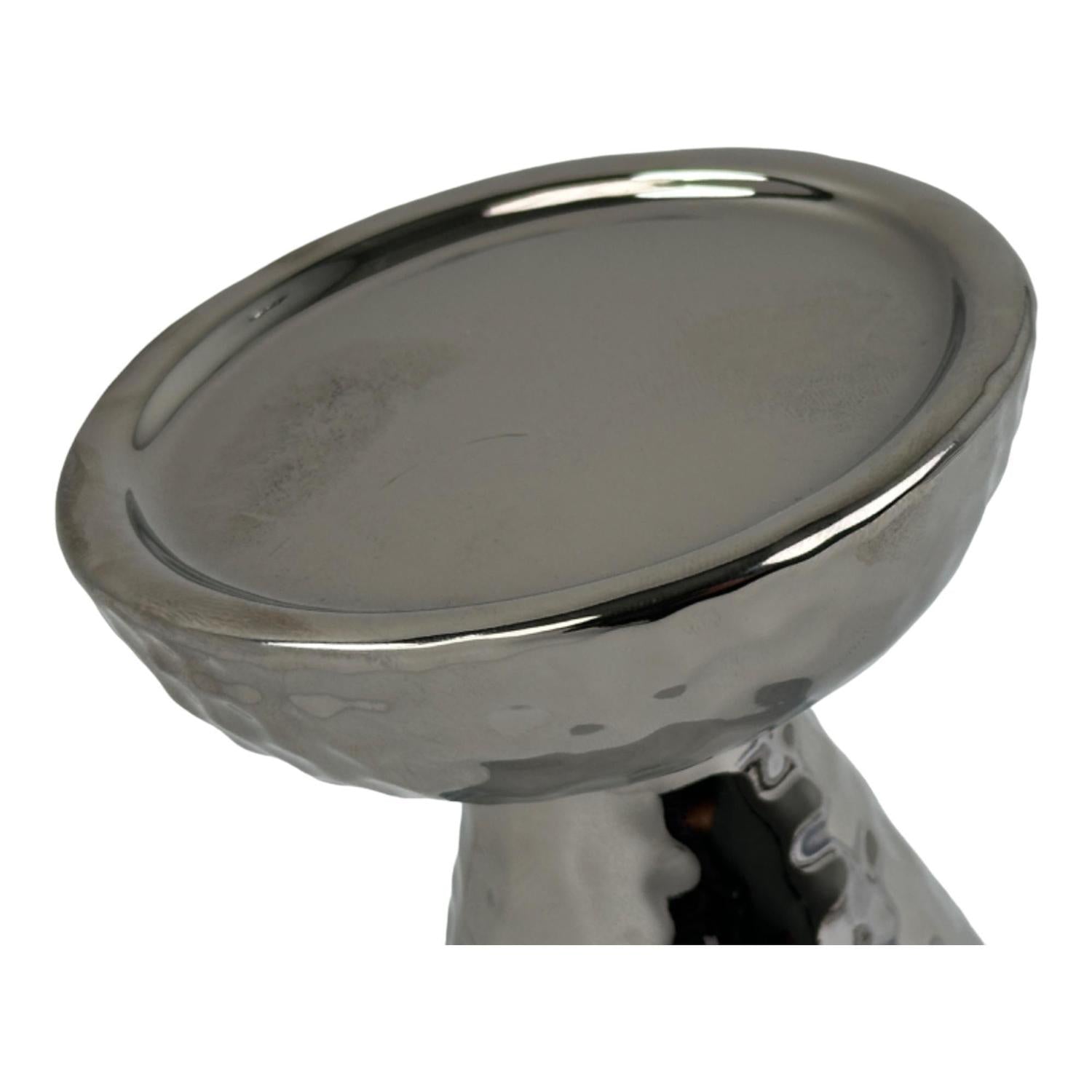 Candelabro 10.5X10.5X15 Moon Plata F243