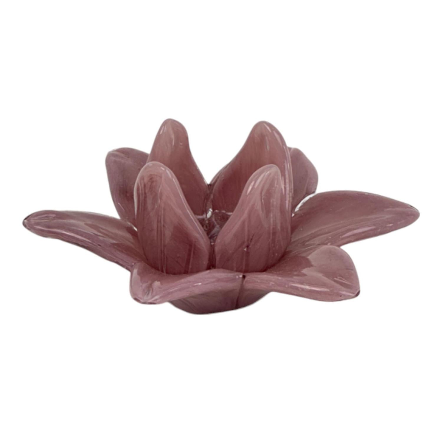 Candelabro 15X15X6 Flor Rosa Vieja F243