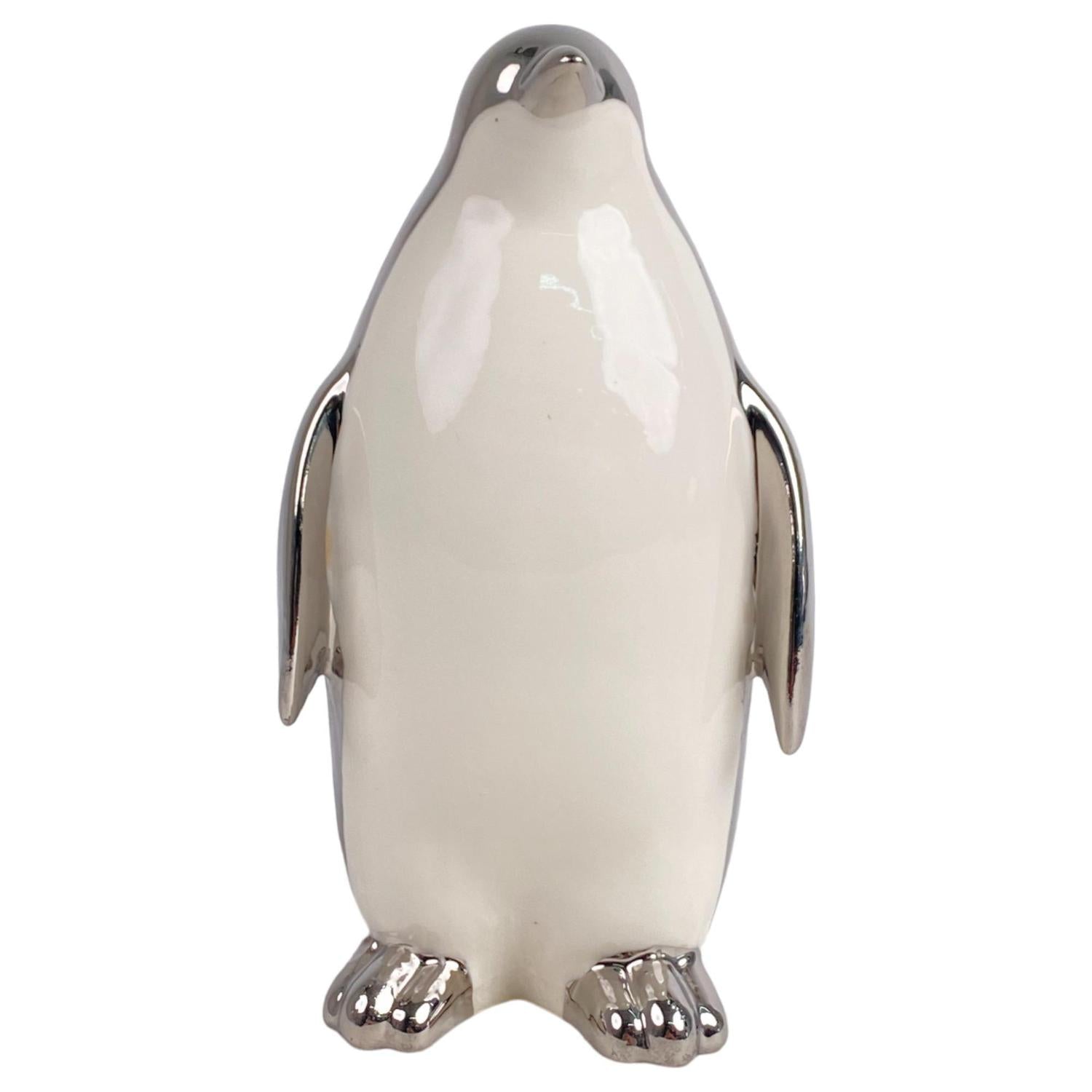 Figura 9X9X16.5 Pingüino Plata F243