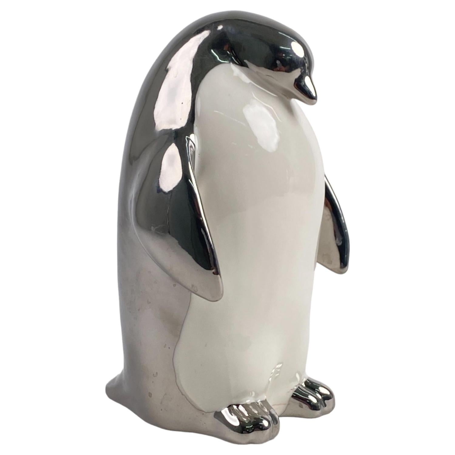 Figura 10.8X10X14.6 Pingüino Plata F243