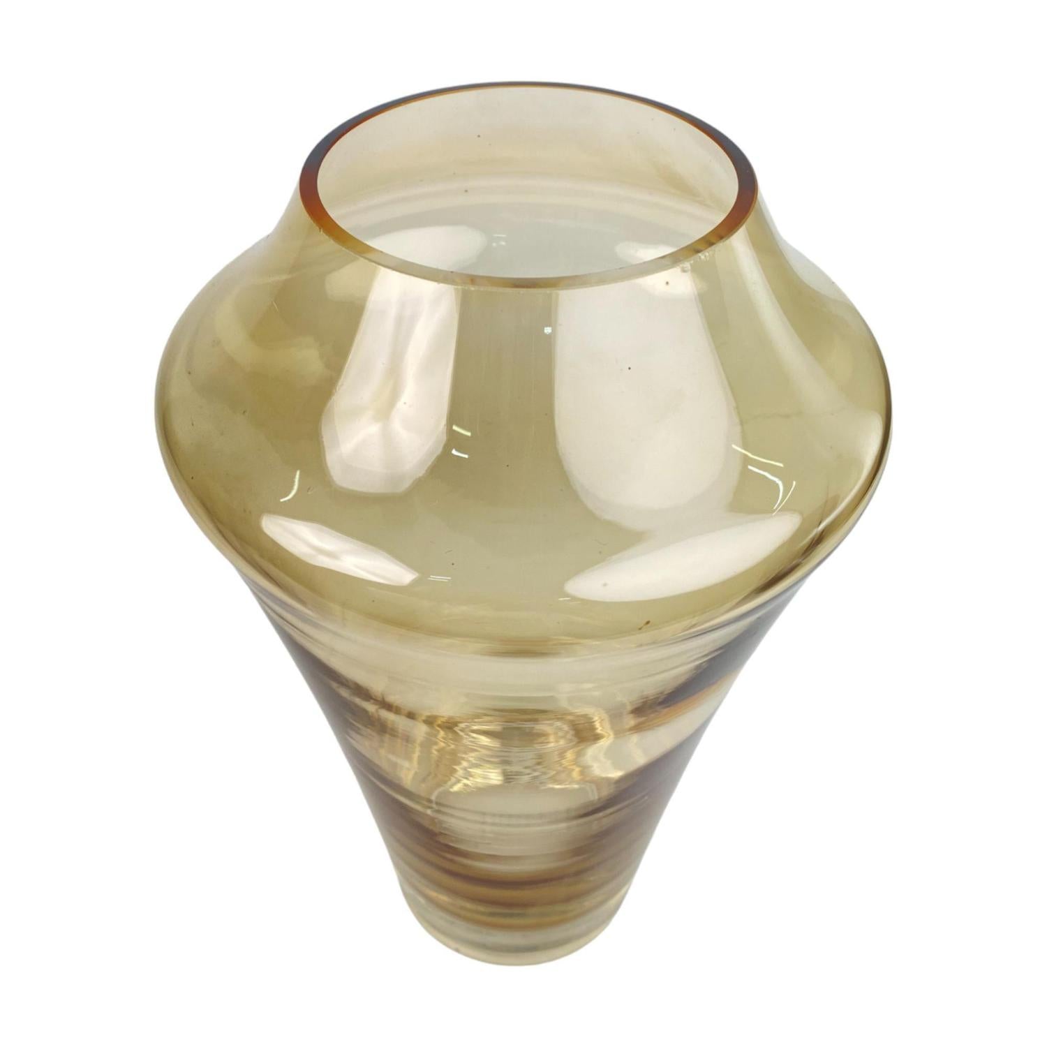 Jarron 19X19X30 Amber Cristal F243