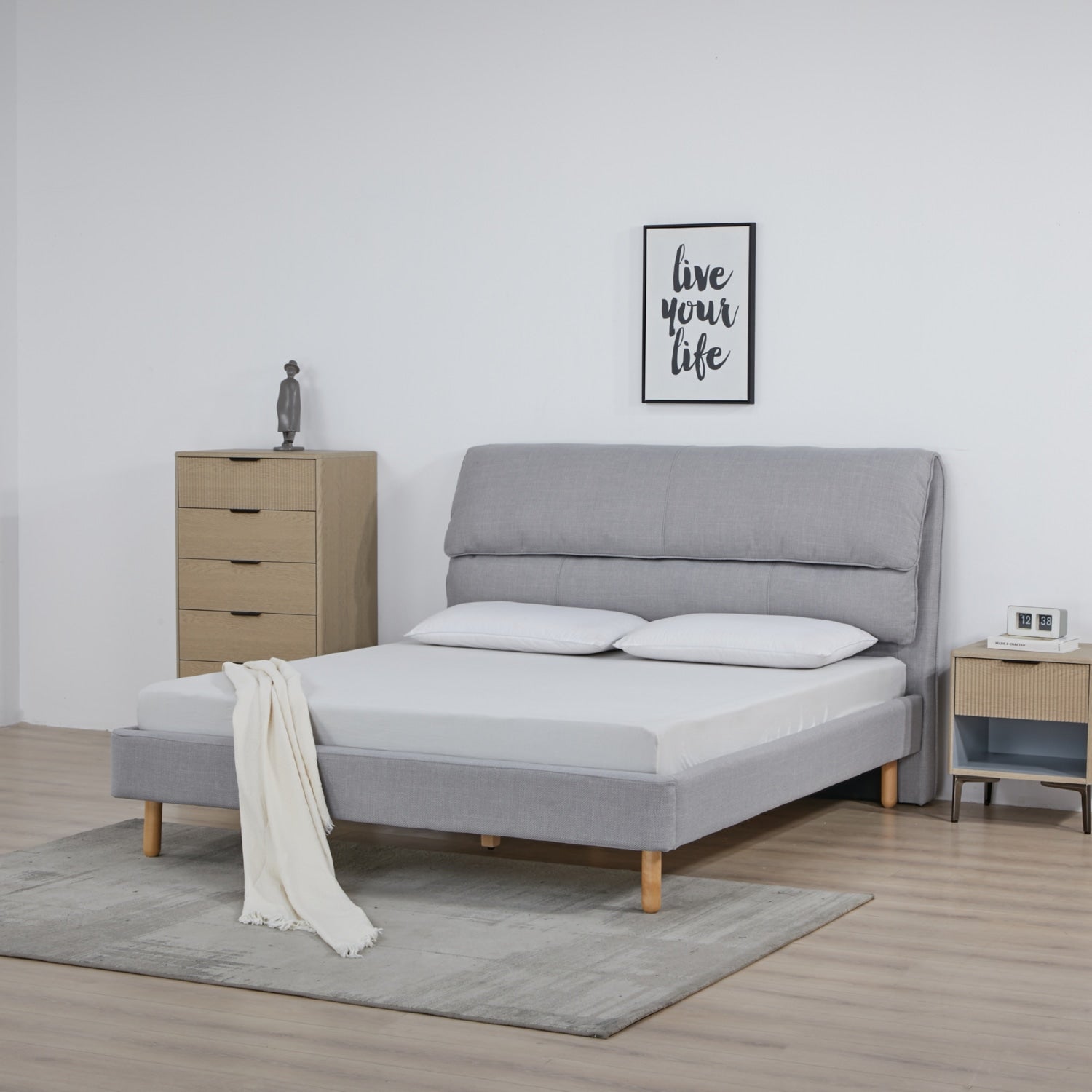Cama Queen Cameron Beige