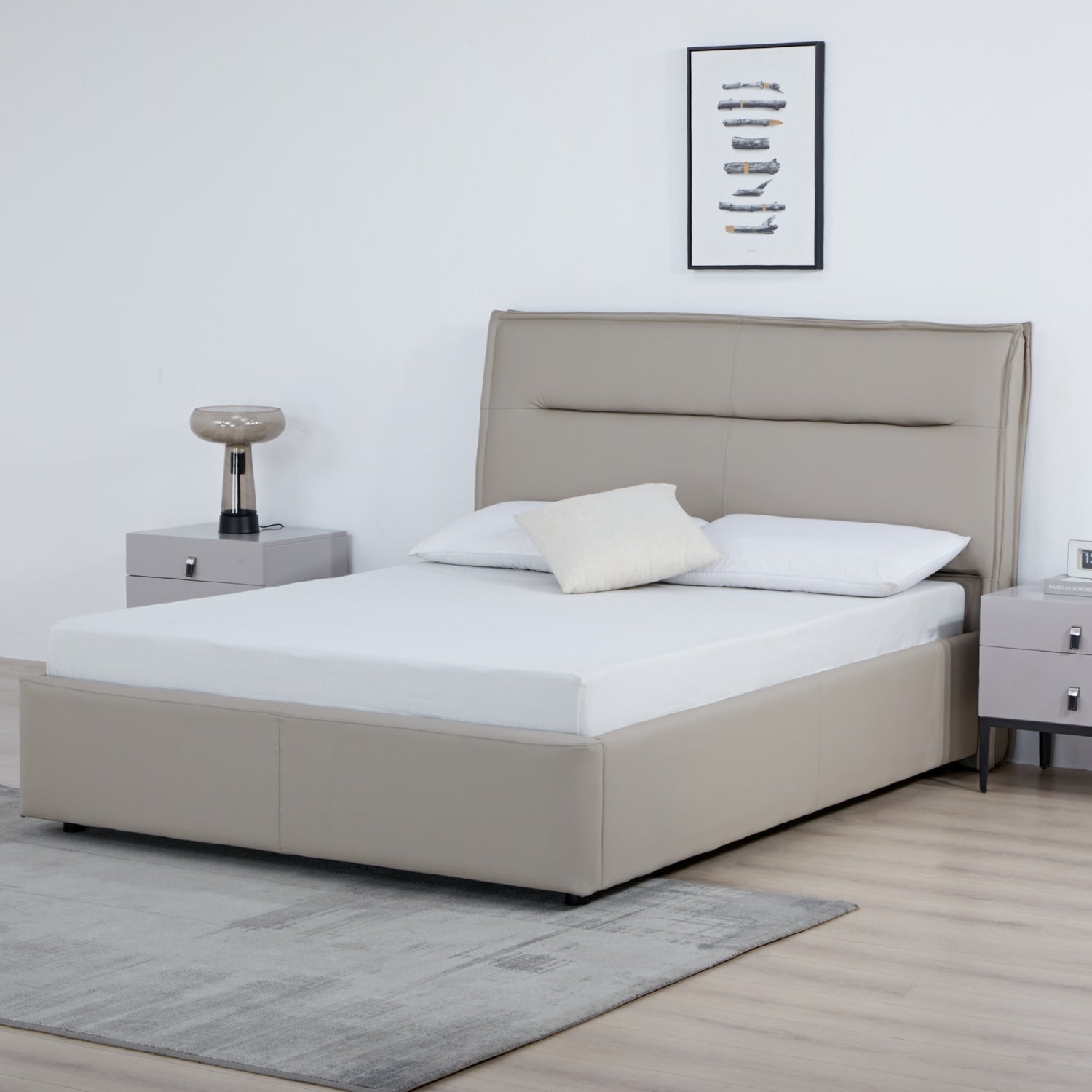 Cama Doble Luka Beige