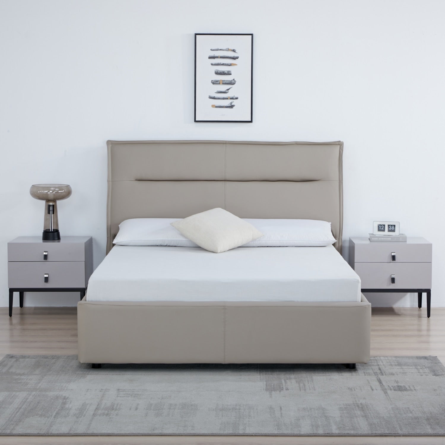 Cama Doble Luka Beige