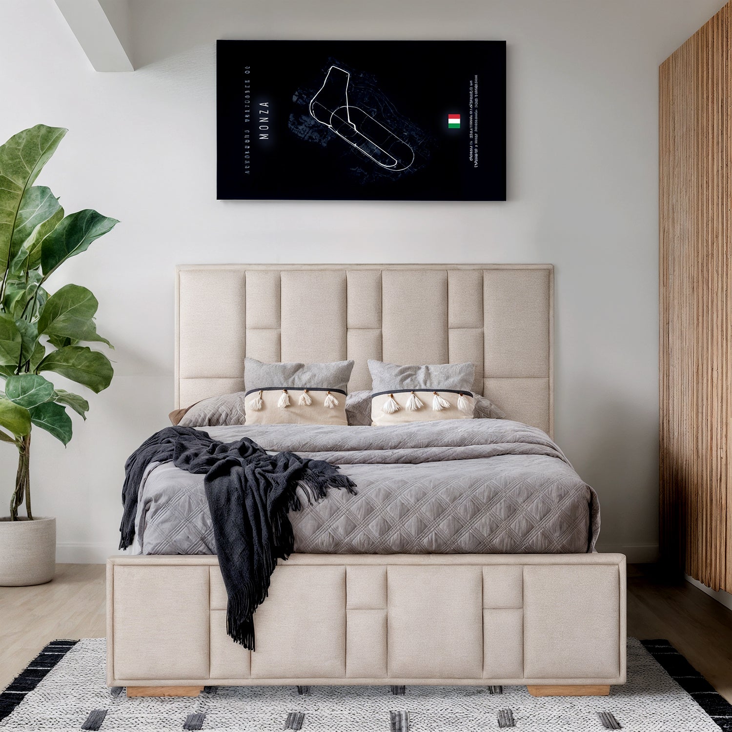 Cama Doble Thymon Eurolino Marfil