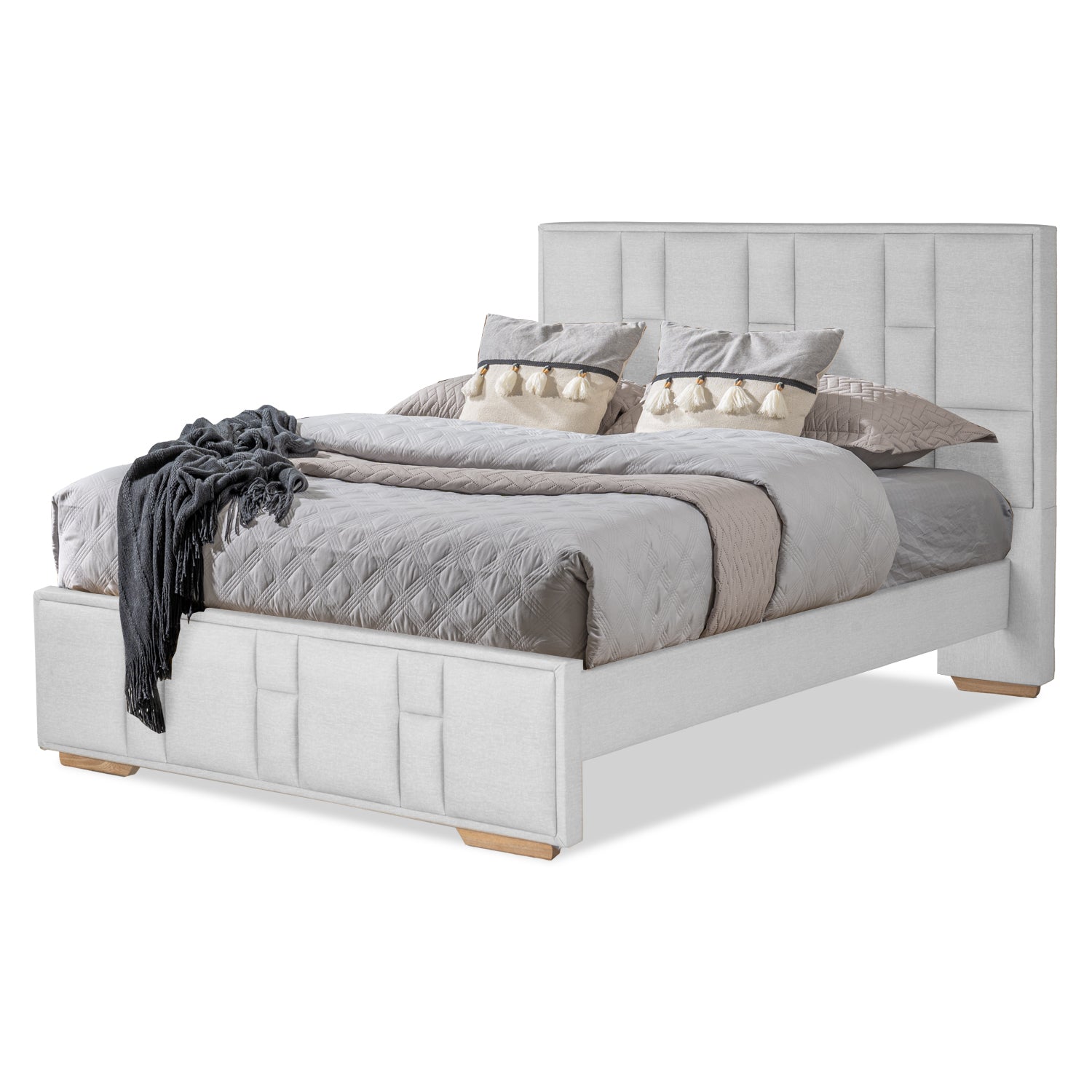 Cama Doble Thymon Eurolino Plata