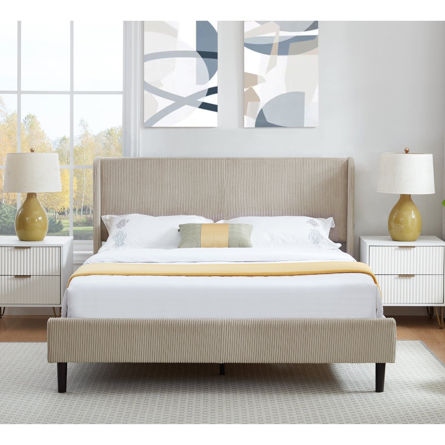 Cama Doble Alicante Beige