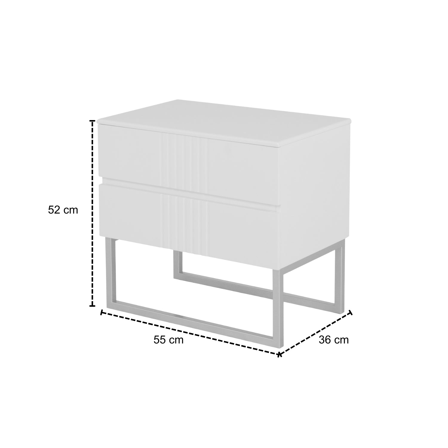 Mesa de Noche Oporto Blanco Perla, Champaña