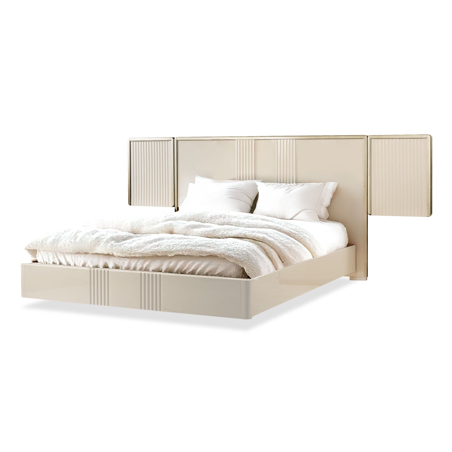 Cama Queen Bilbao Greige, Champaña