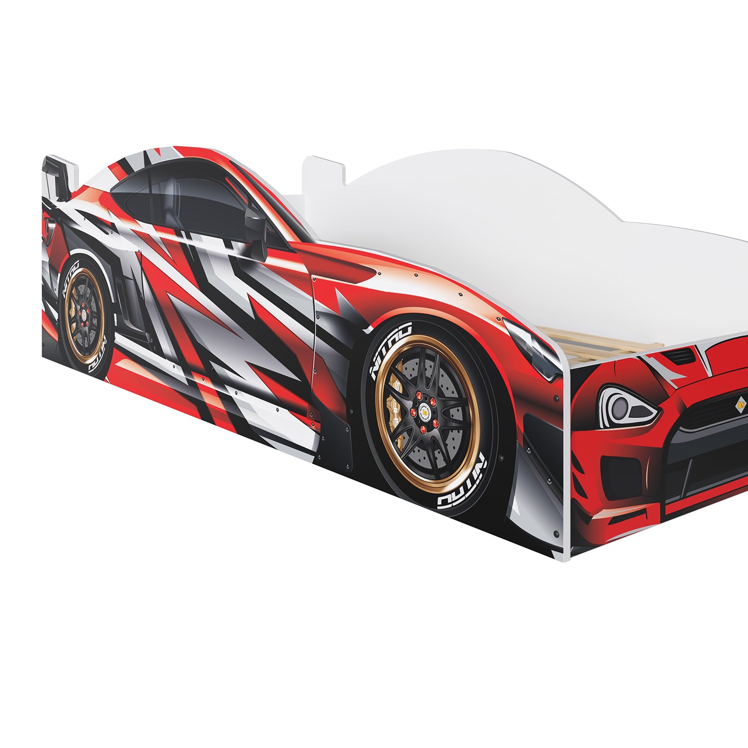 Cama Infantil Carro Speed Rojo, Blanco