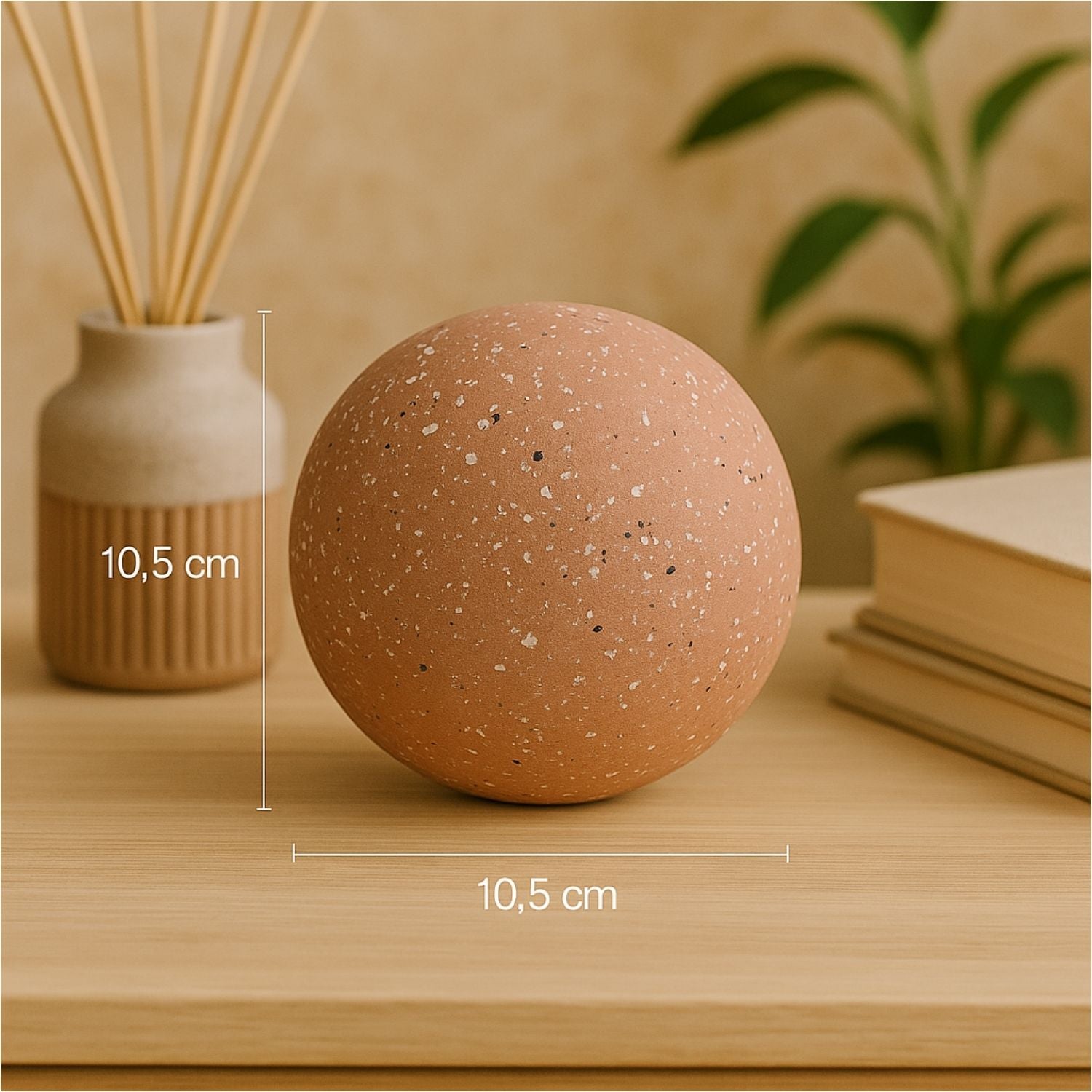 Figura 10.5X10.5X9.5  Esfera Ocre F243