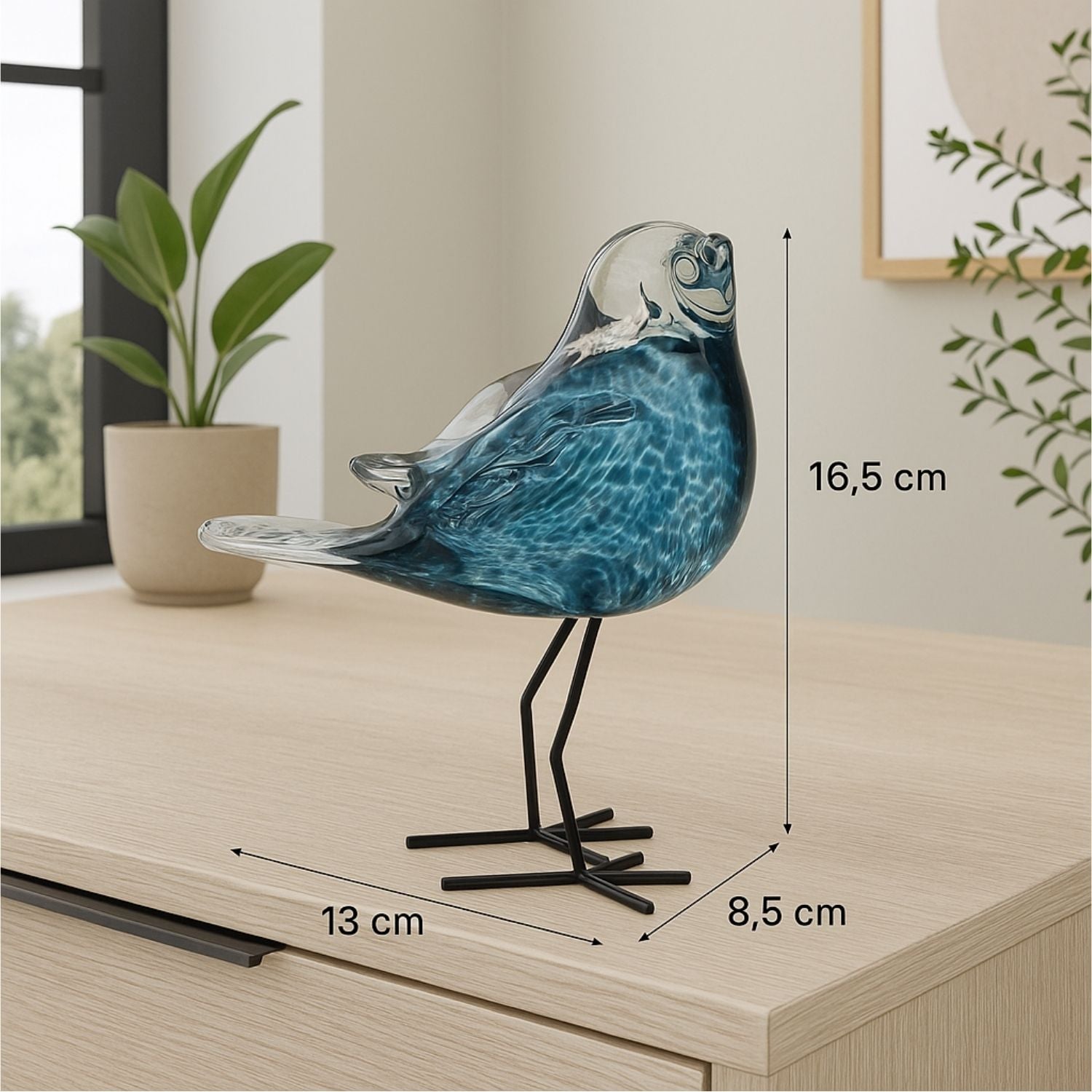 Figura 13X8.5X16.5 Azul Ave F243