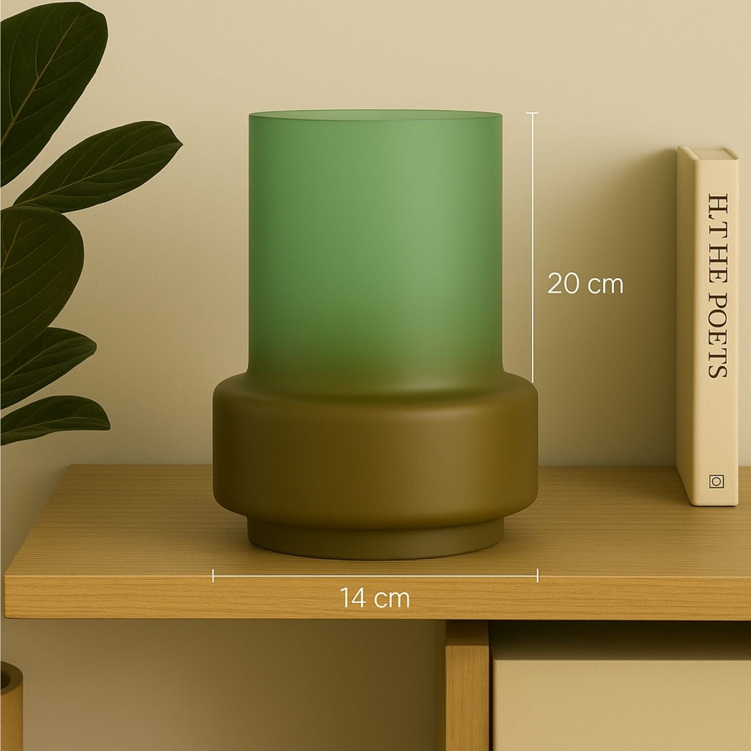 Jarron  14X20 Blend Verde Café F243