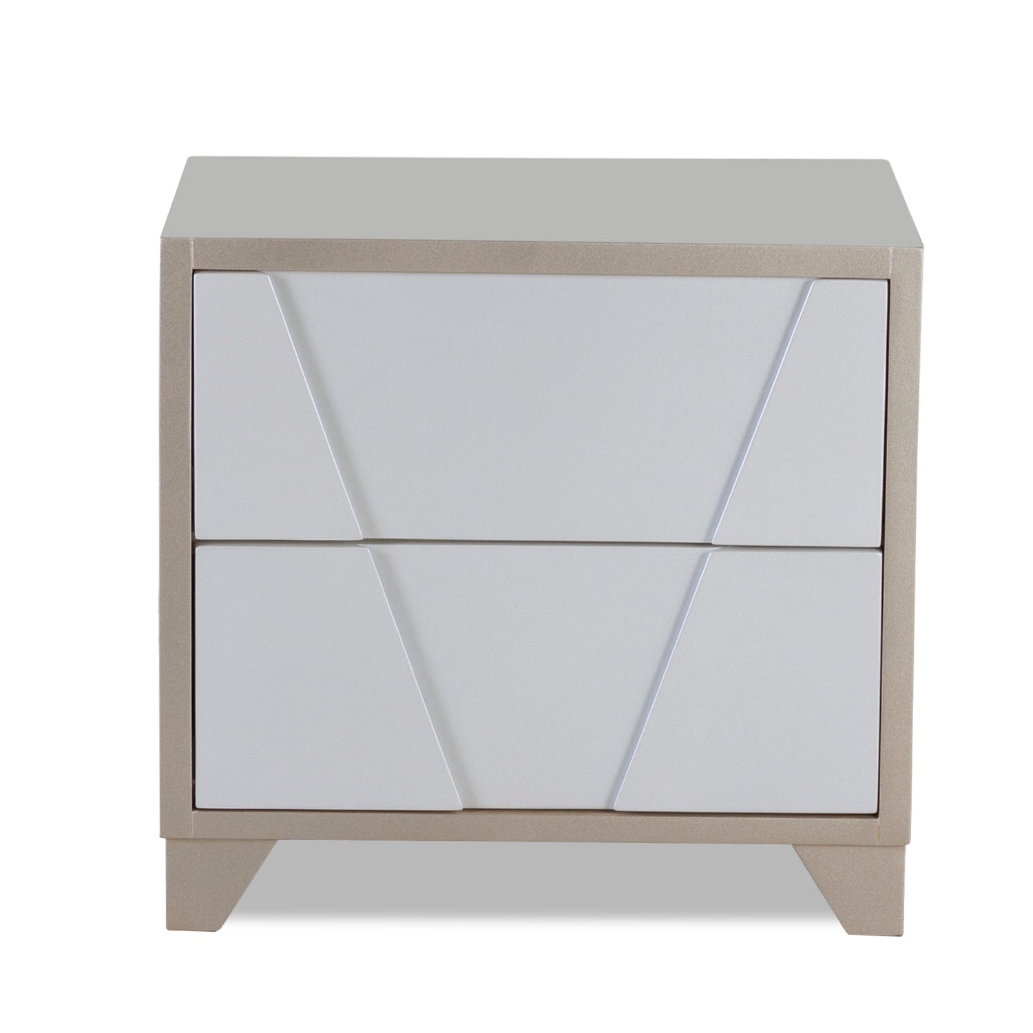 Mesa de Noche Munich Blanco Perla, Champaña