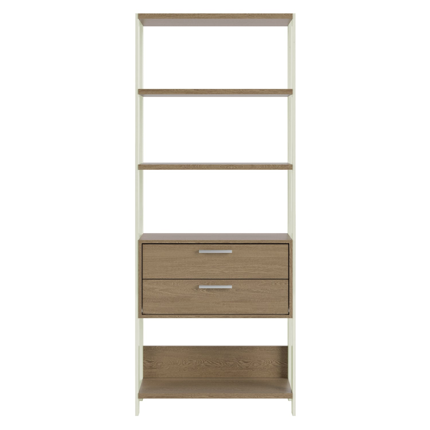 Biblioteca Dallas Off White, Natural 73X185X32