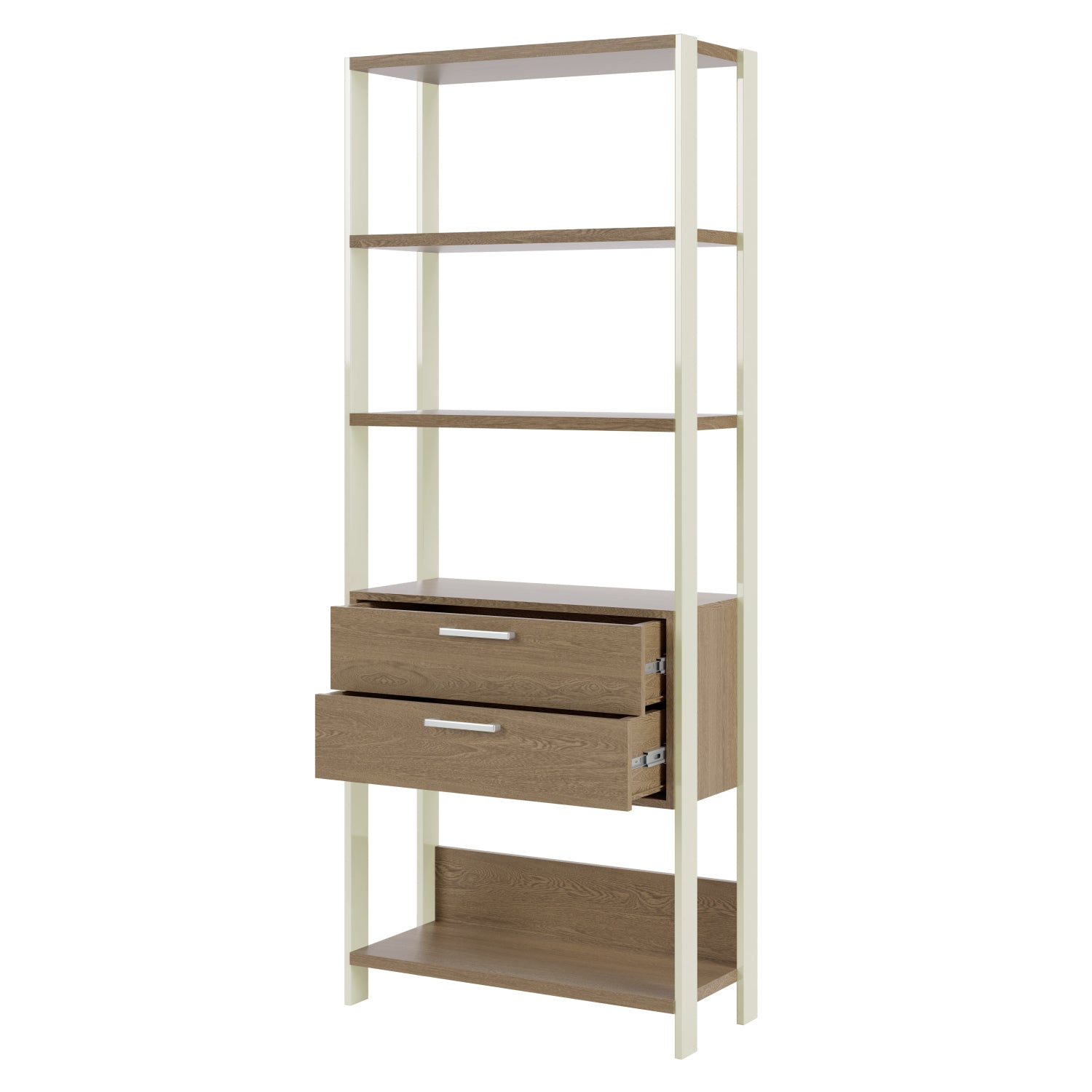 Biblioteca Dallas Off White, Natural 73X185X32