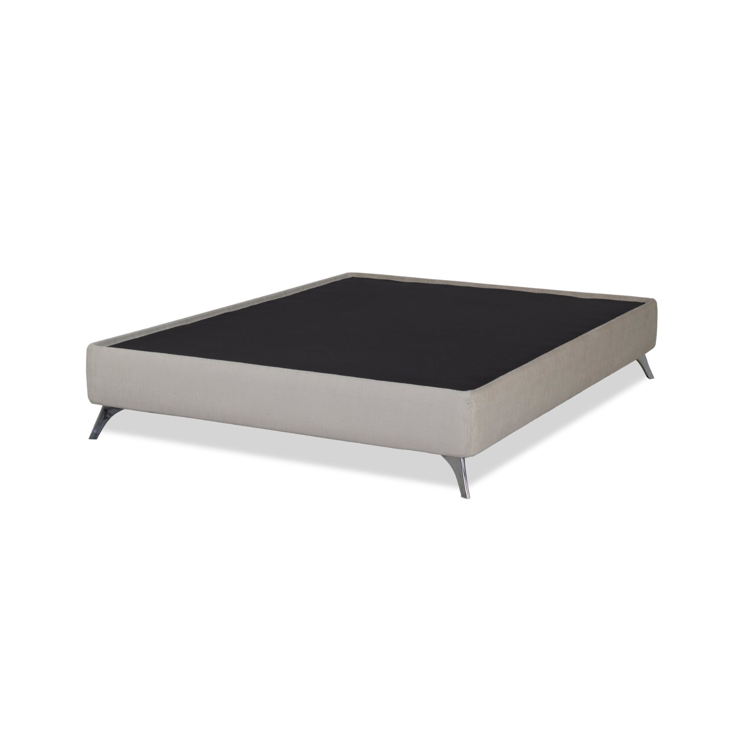 Base Cama Semi Doble Harrison Microfibra  Beige