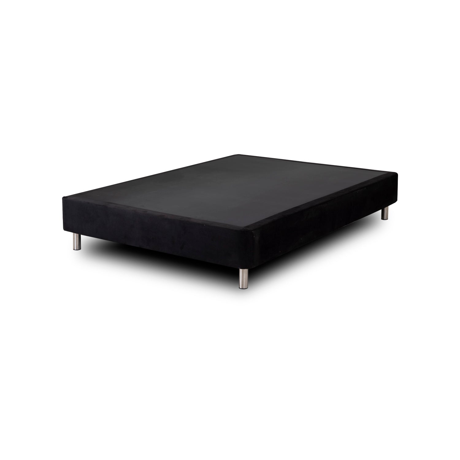 Base Cama Semi Doble Napoli Microfibra Negro