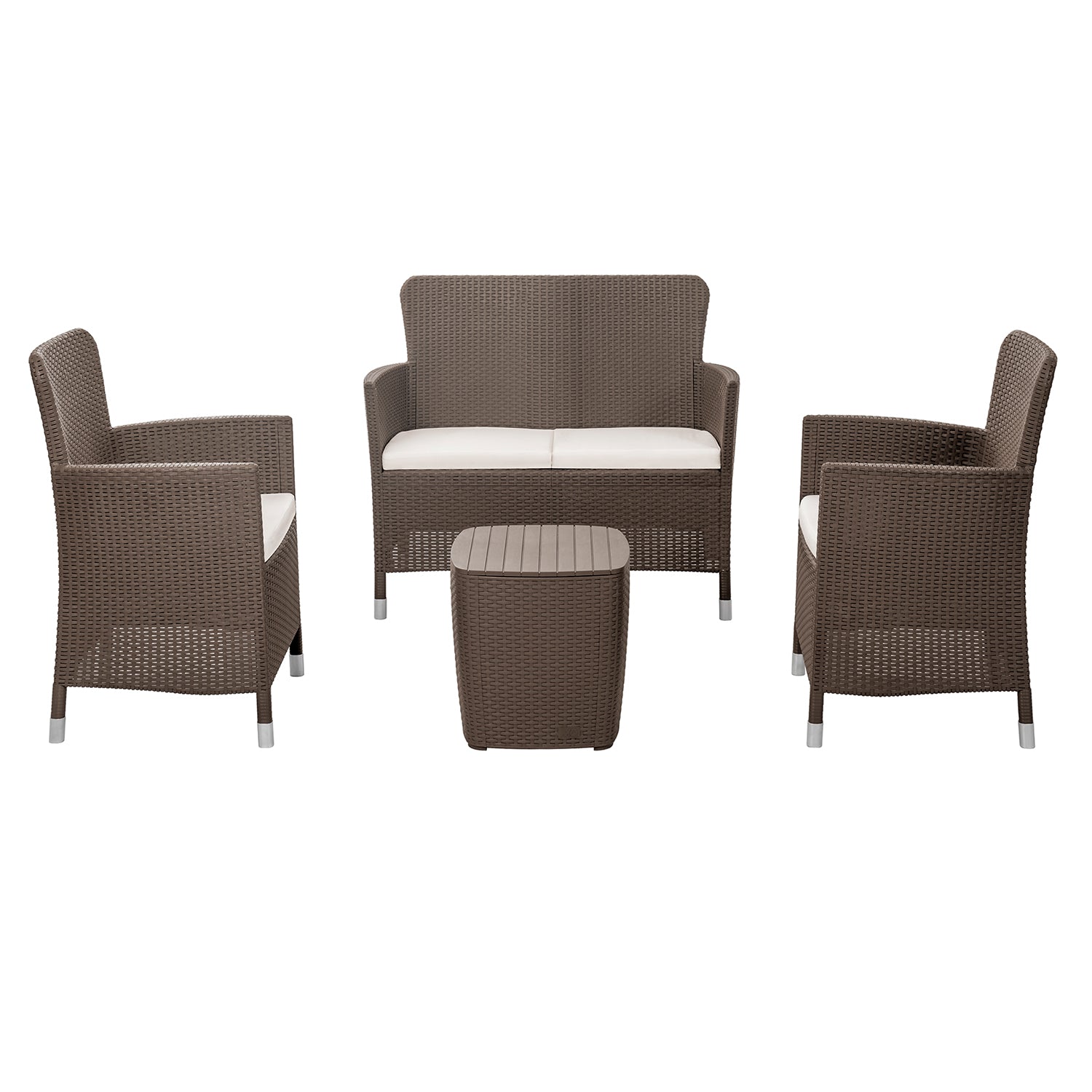 Juego Sala Exterior Set X4 Comfort Capri Mocca