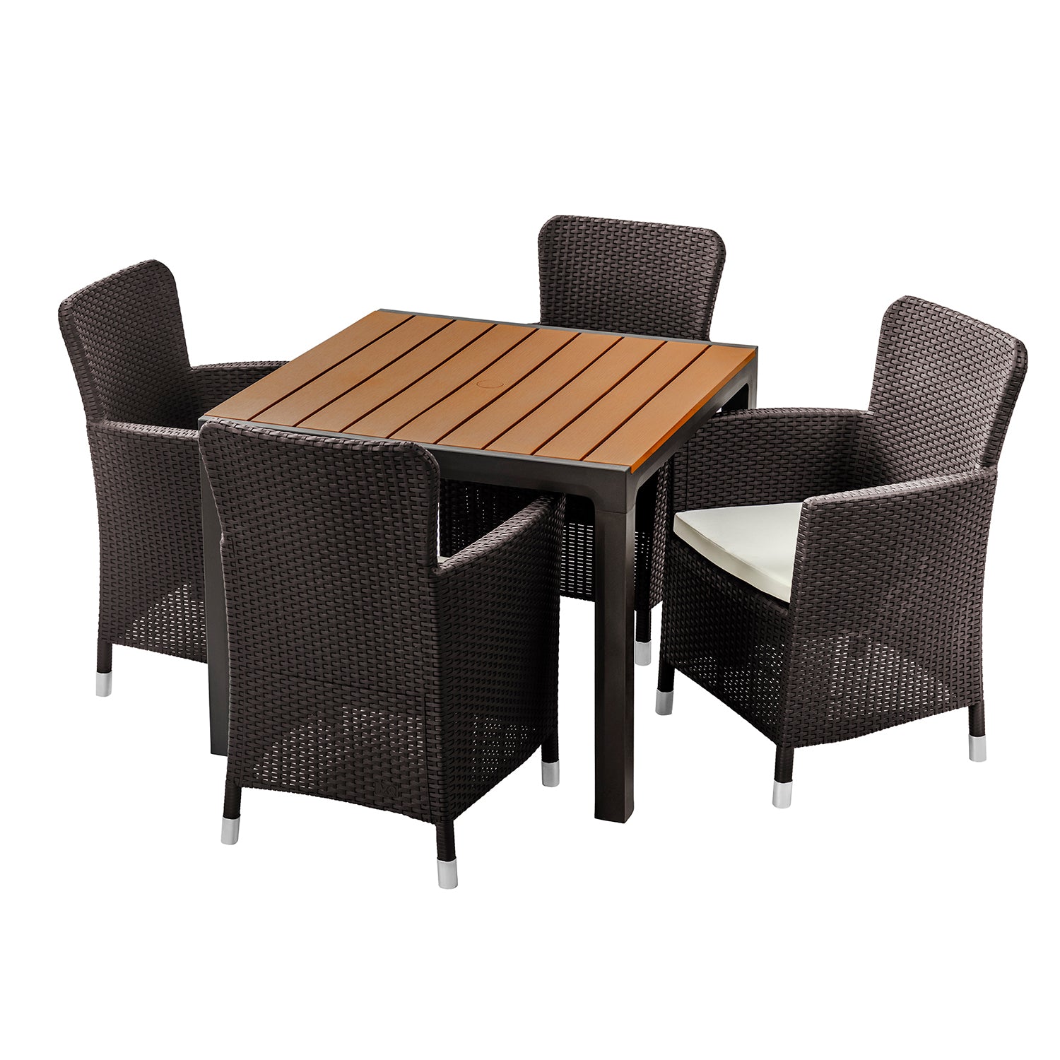 Comedor 4 Puestos Exterior Capri Wengue