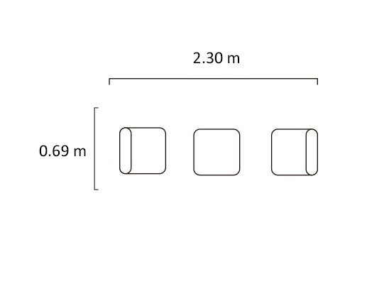 Juego Sala Set X3 Exterior Estar Ferrara Taupe