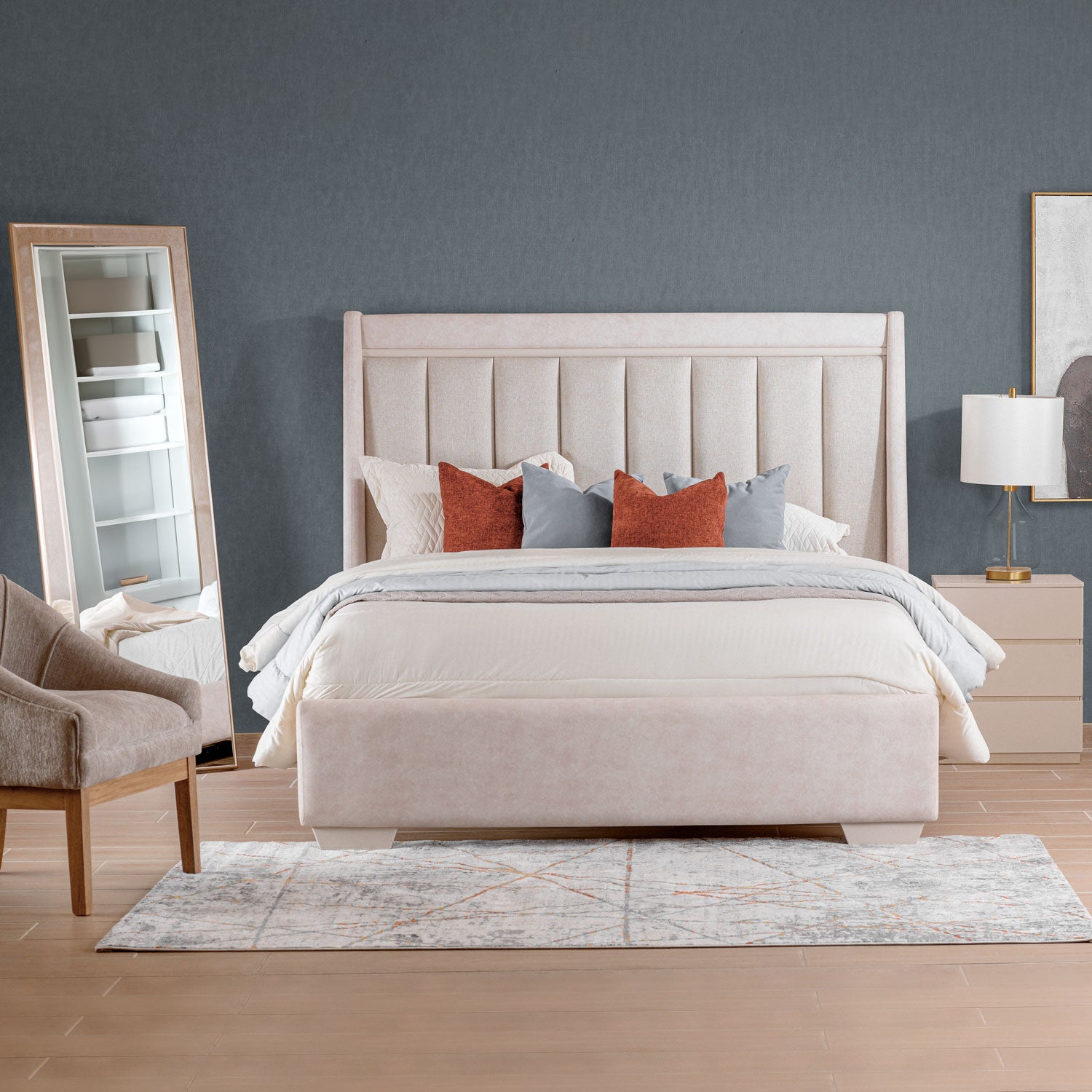 Cama Queen Tiana Crudo, Champaña