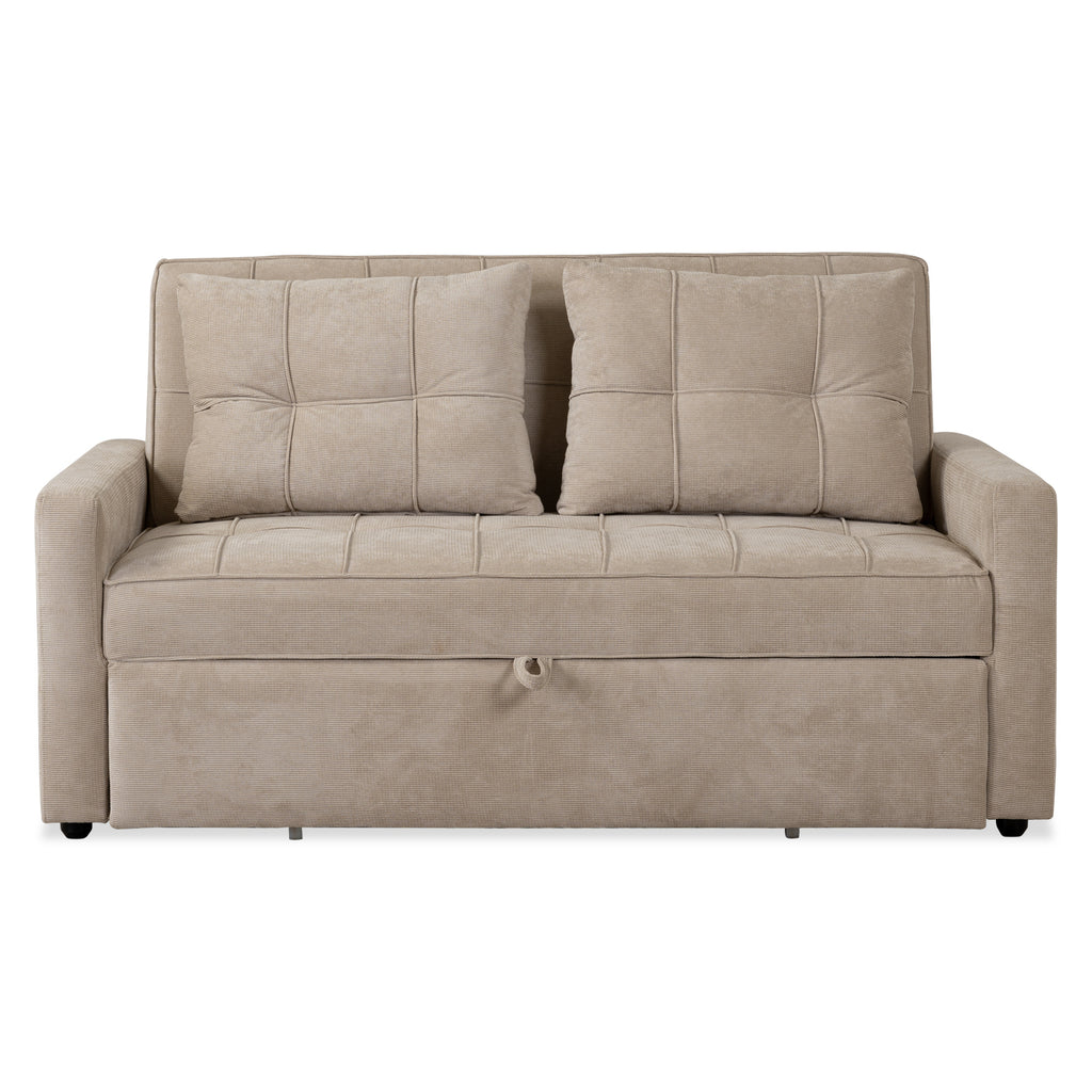 Sofá cama zoe microfibra nhilo taupe Muebles Jamar