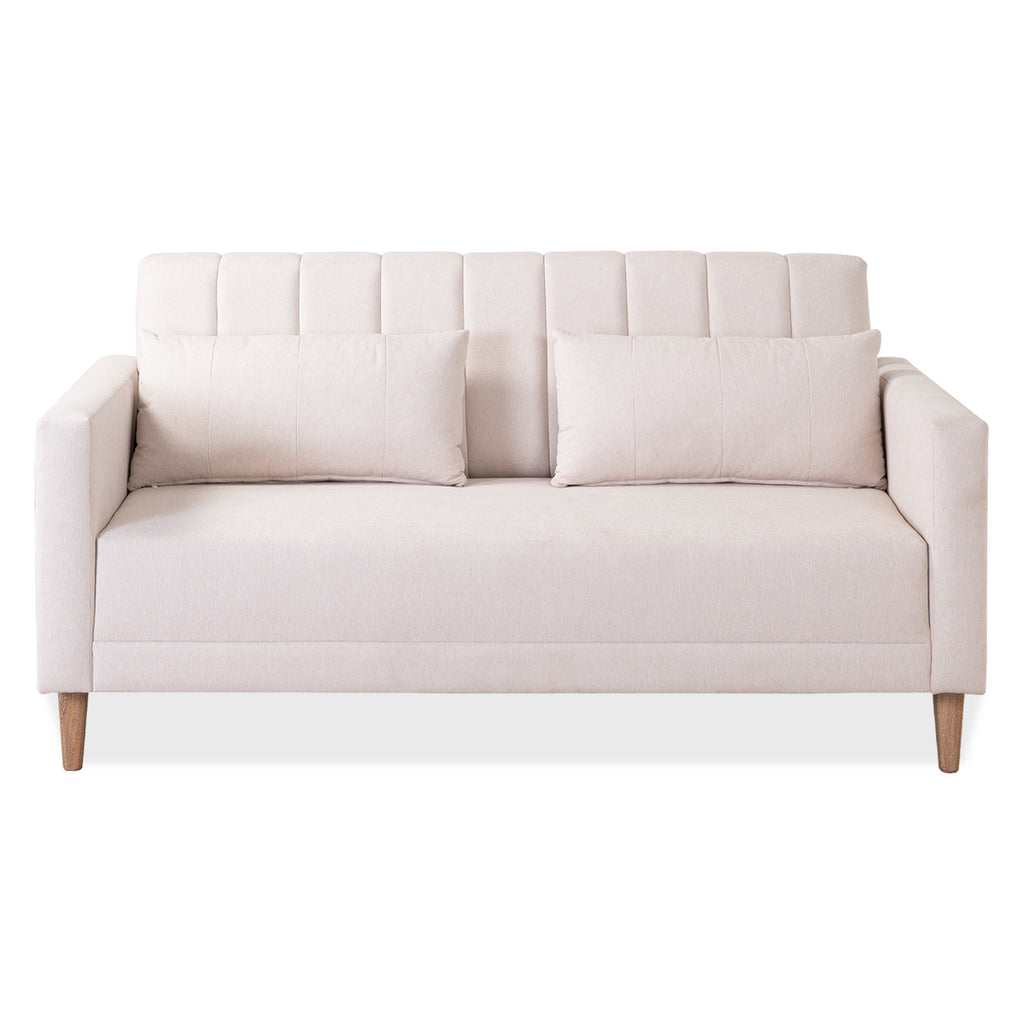 Sofa cáma 2 puestos axel chenille zulia marfil, natural Muebles Jamar