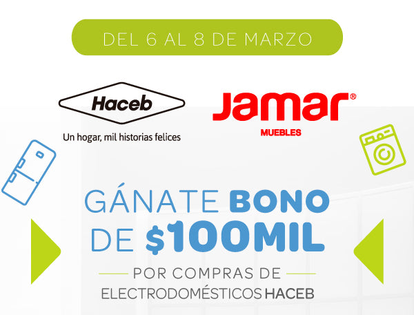 REDIME BONO DE $100MIL PESOS POR COMPRAS DE LINEA HACEB *Prom 2020-03